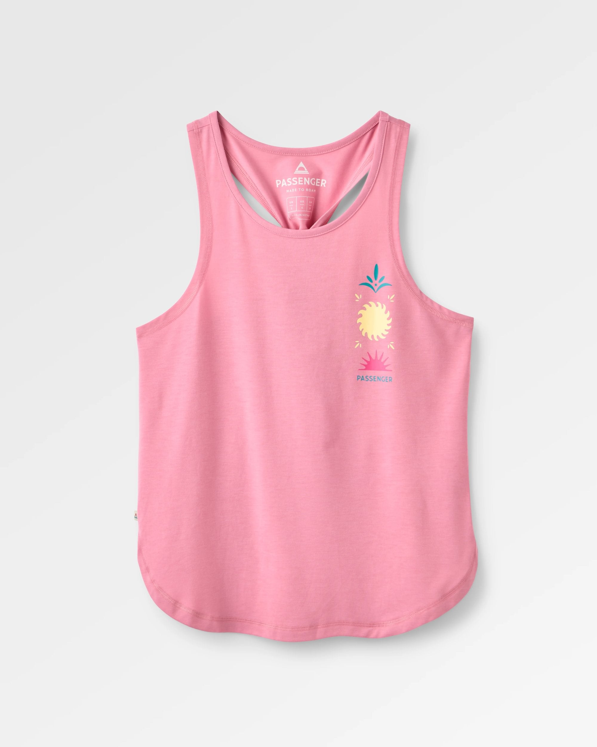 Zenith Active Vest - Pink Rose - Flatlay