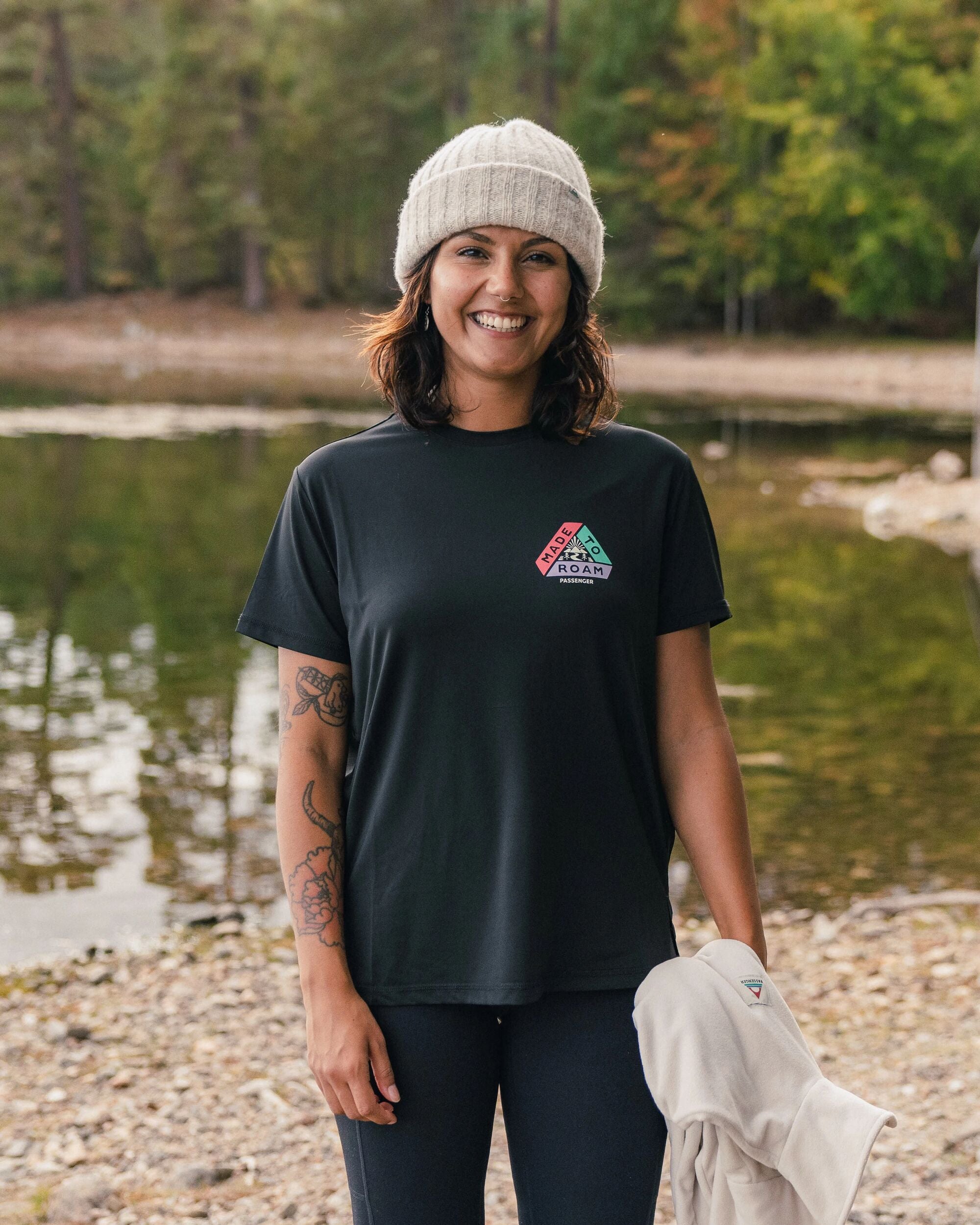 Aurora Active T-Shirt - Black - Lifestyle