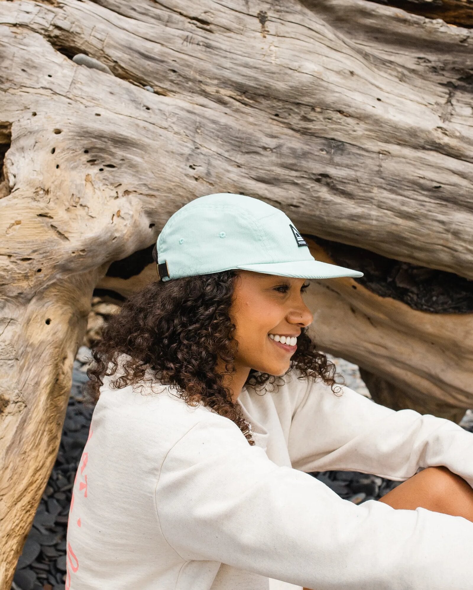 Fixie Recycled Cord 5 Panel Cap - Surf Spray - Lifestyle - Female