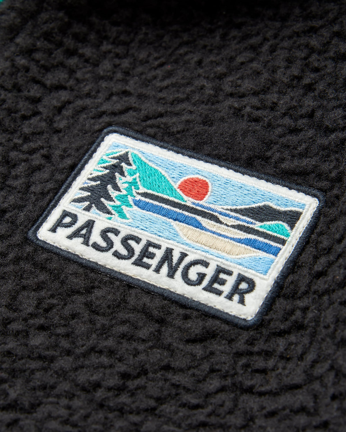 Maine 1/2 Zip Sherpa Fleece - Black - Flatlay