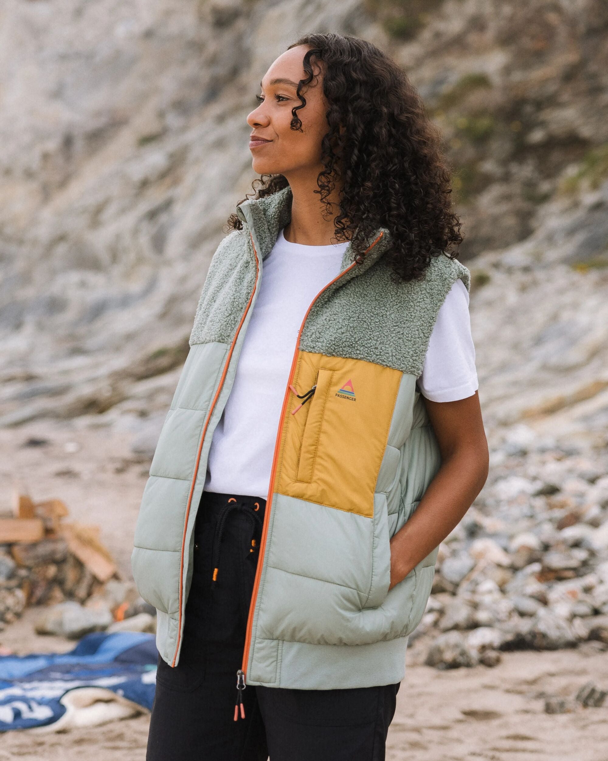 Inspire Recycled Insulated Gilet - Pistachio - Lifestyle
