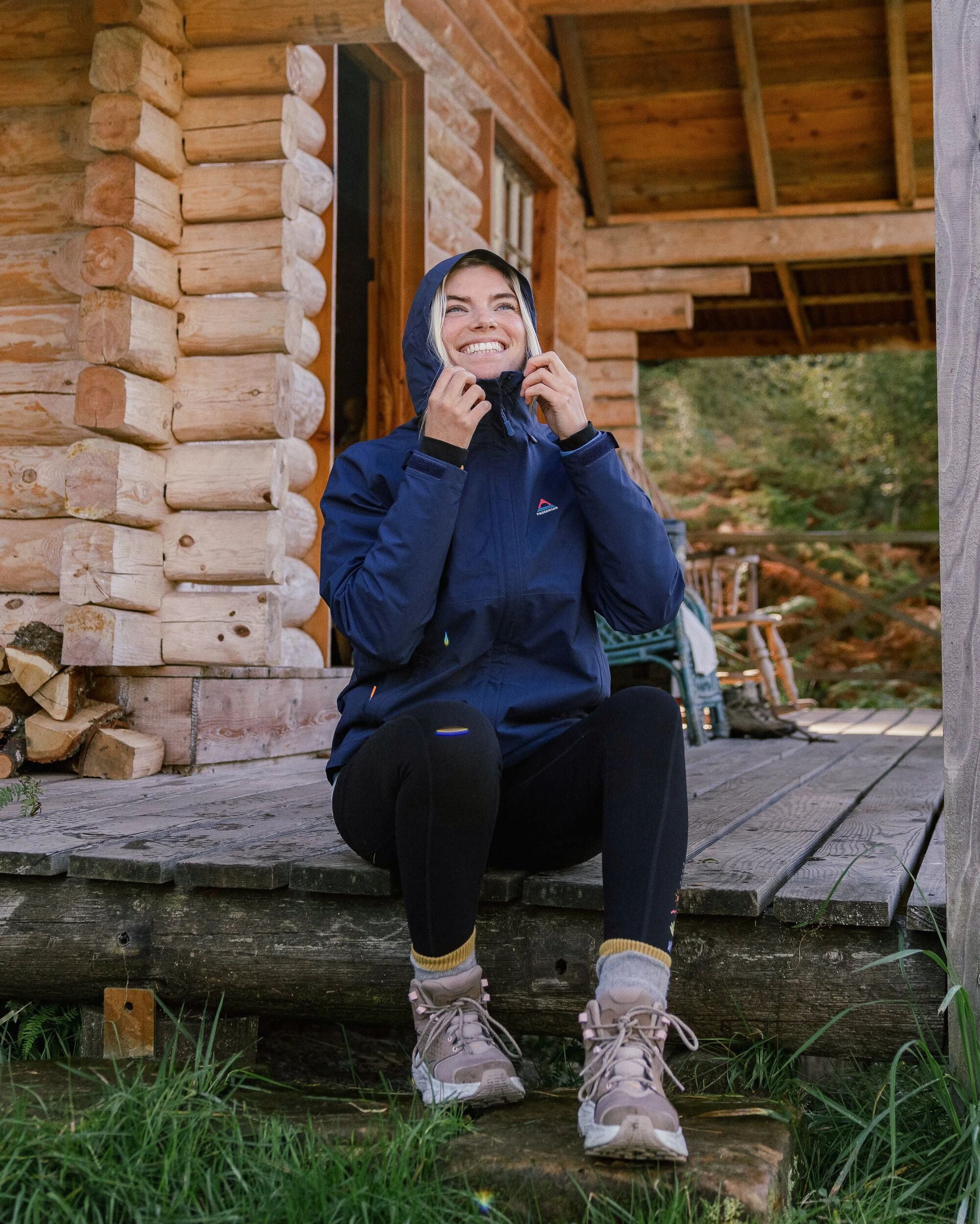 Rainstorm Recycled Waterproof Jacket - Rich Navy - Lifestyle