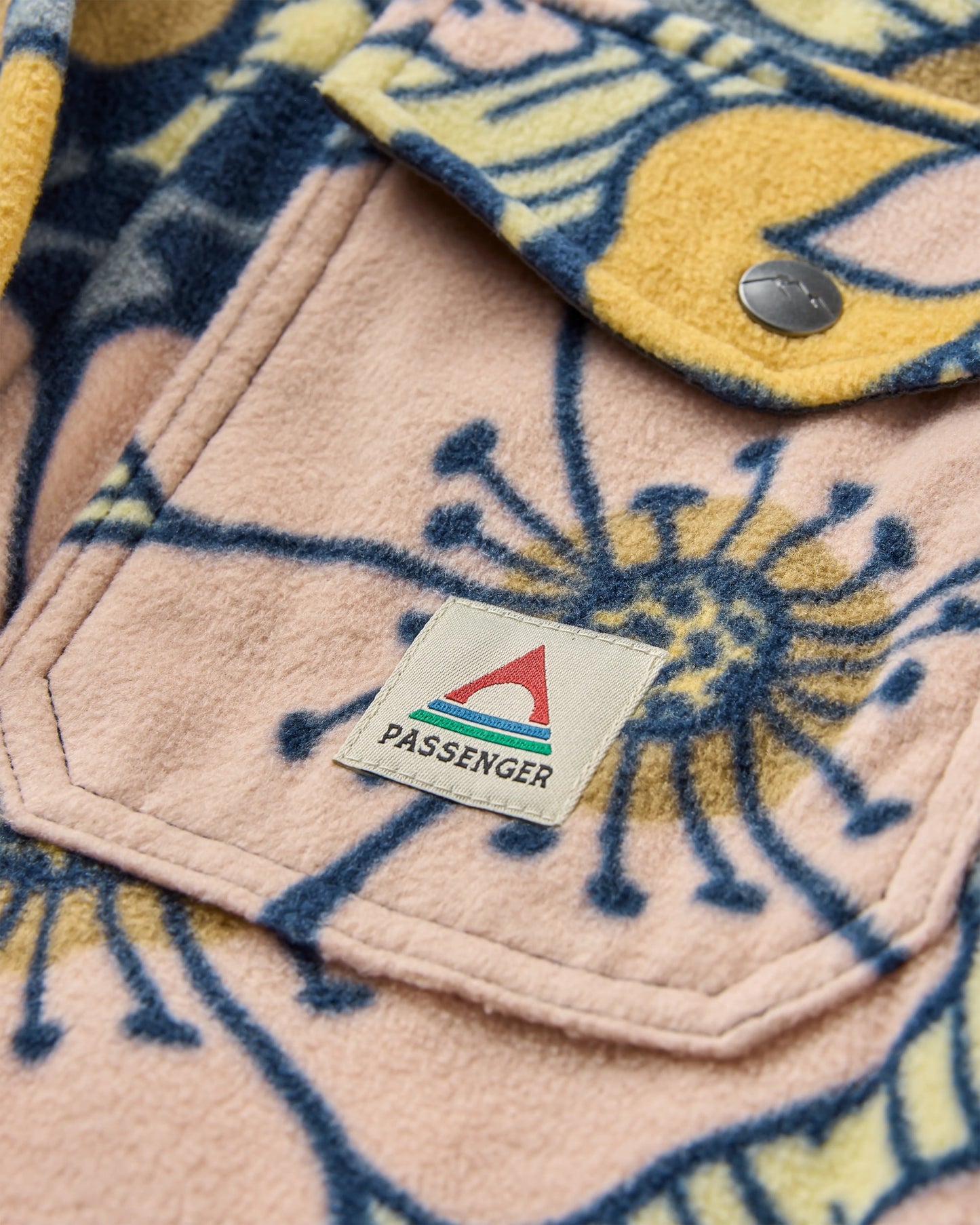 East Recycled Polar Fleece Shirt - Vintage Floral Sunlight
