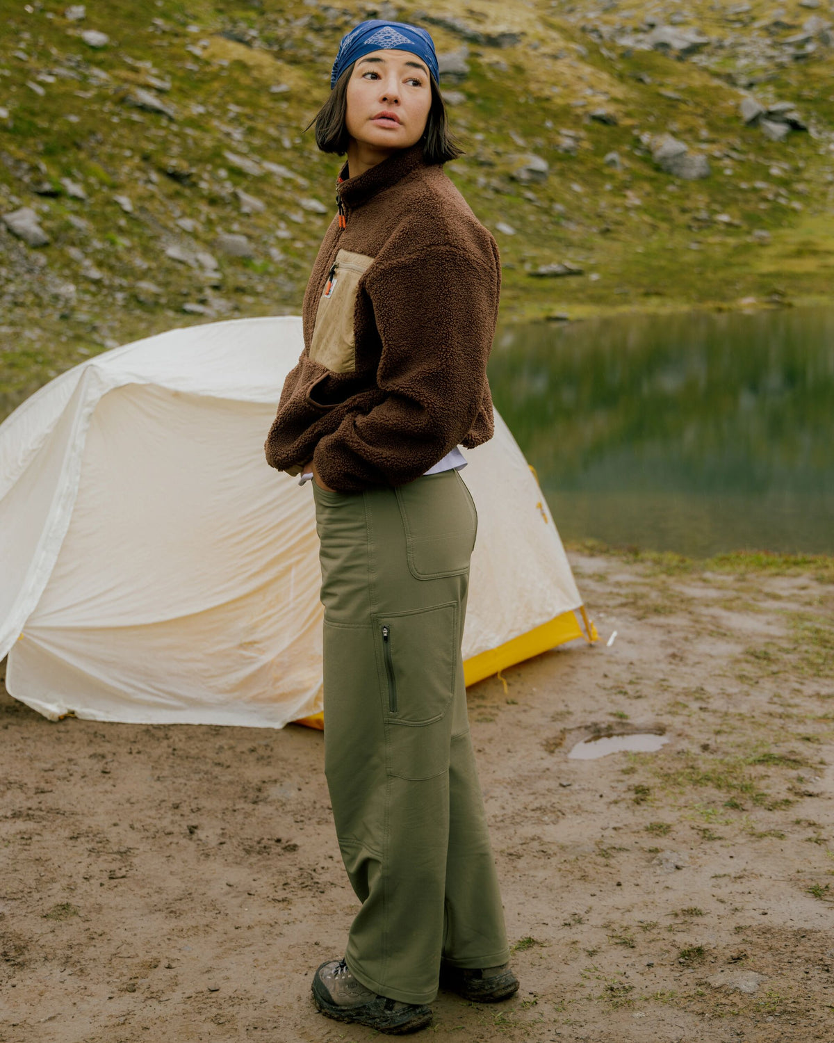 Jasper Outdoor Hybrid Trouser - Dusty Olive - Lifestyle