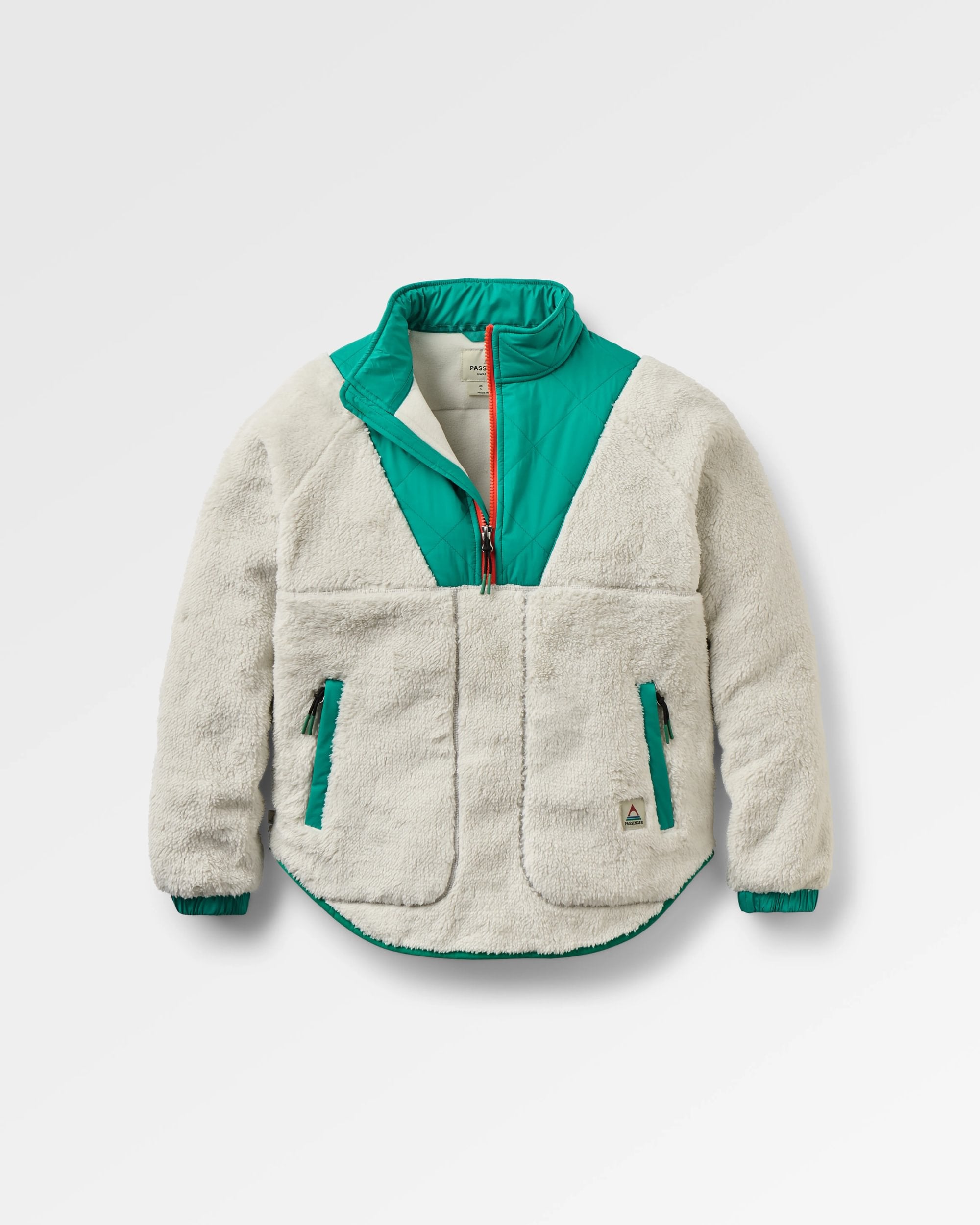 Beaumont Recycled Sherpa Hoodless Fleece - Dawn Grey - Flatlay