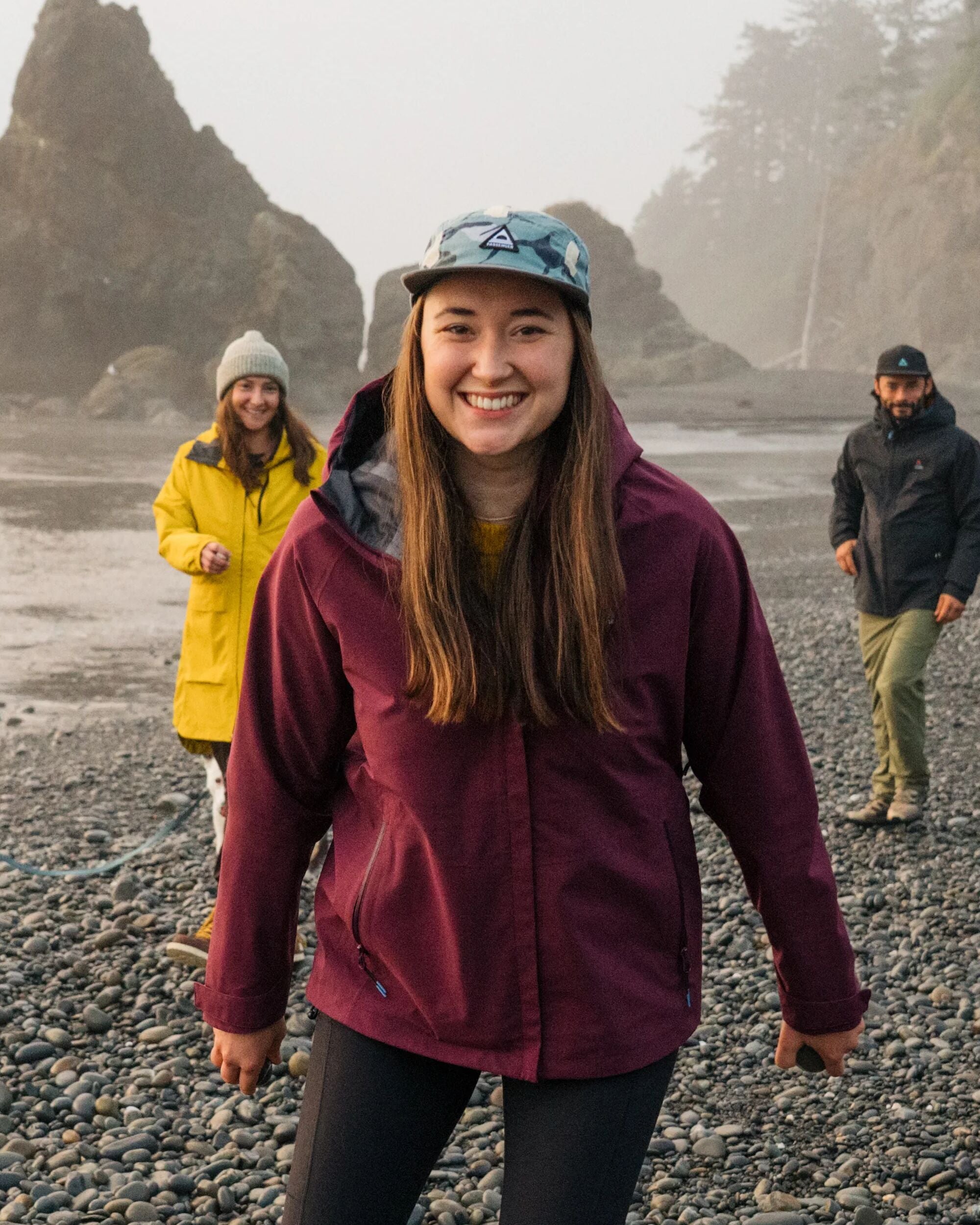 Five Element Recycled Waterproof Jacket - Fig - Lifestyle