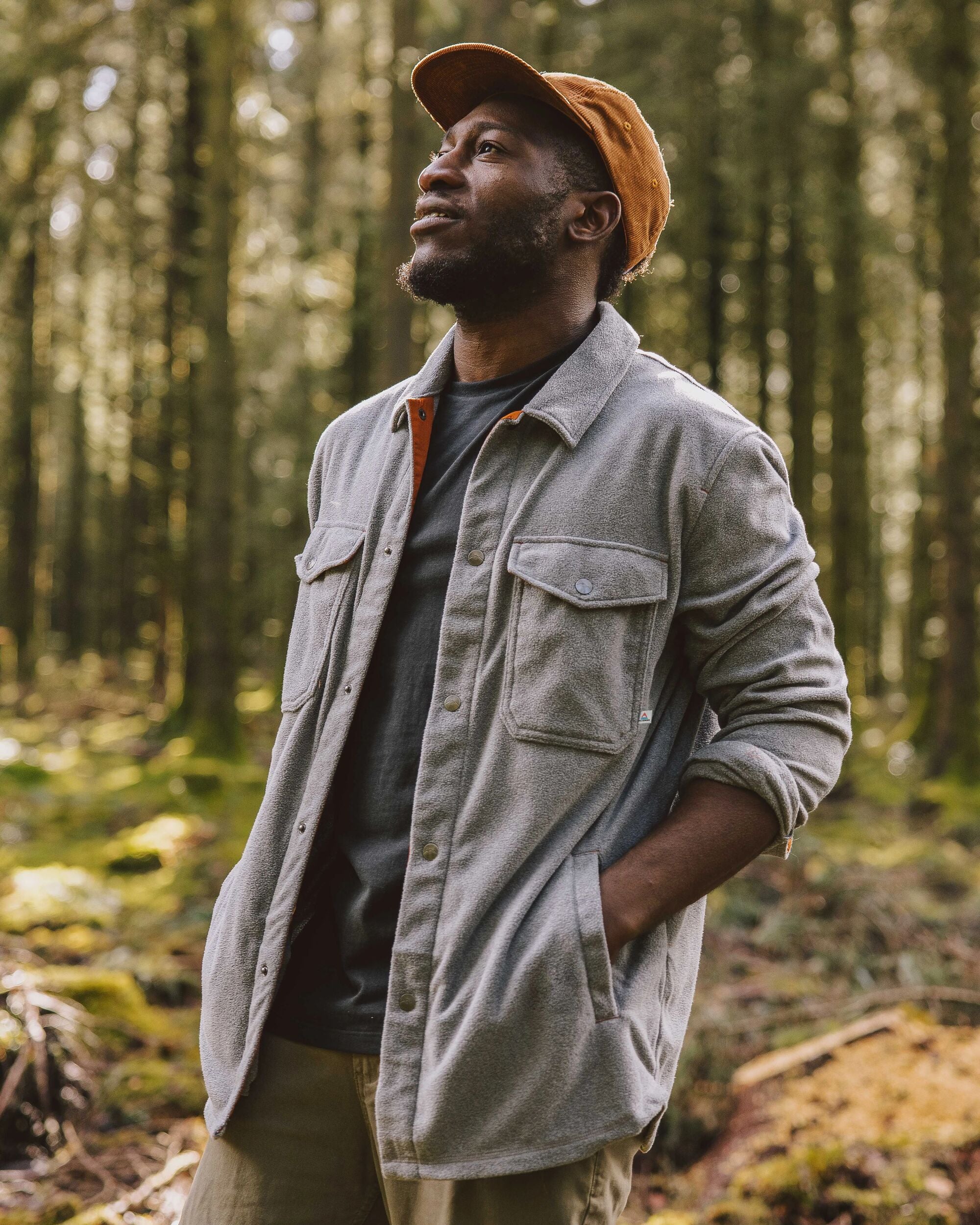 Maple Recycled Polar Fleece Shirt - Grey Marl 2 - Lifestyle