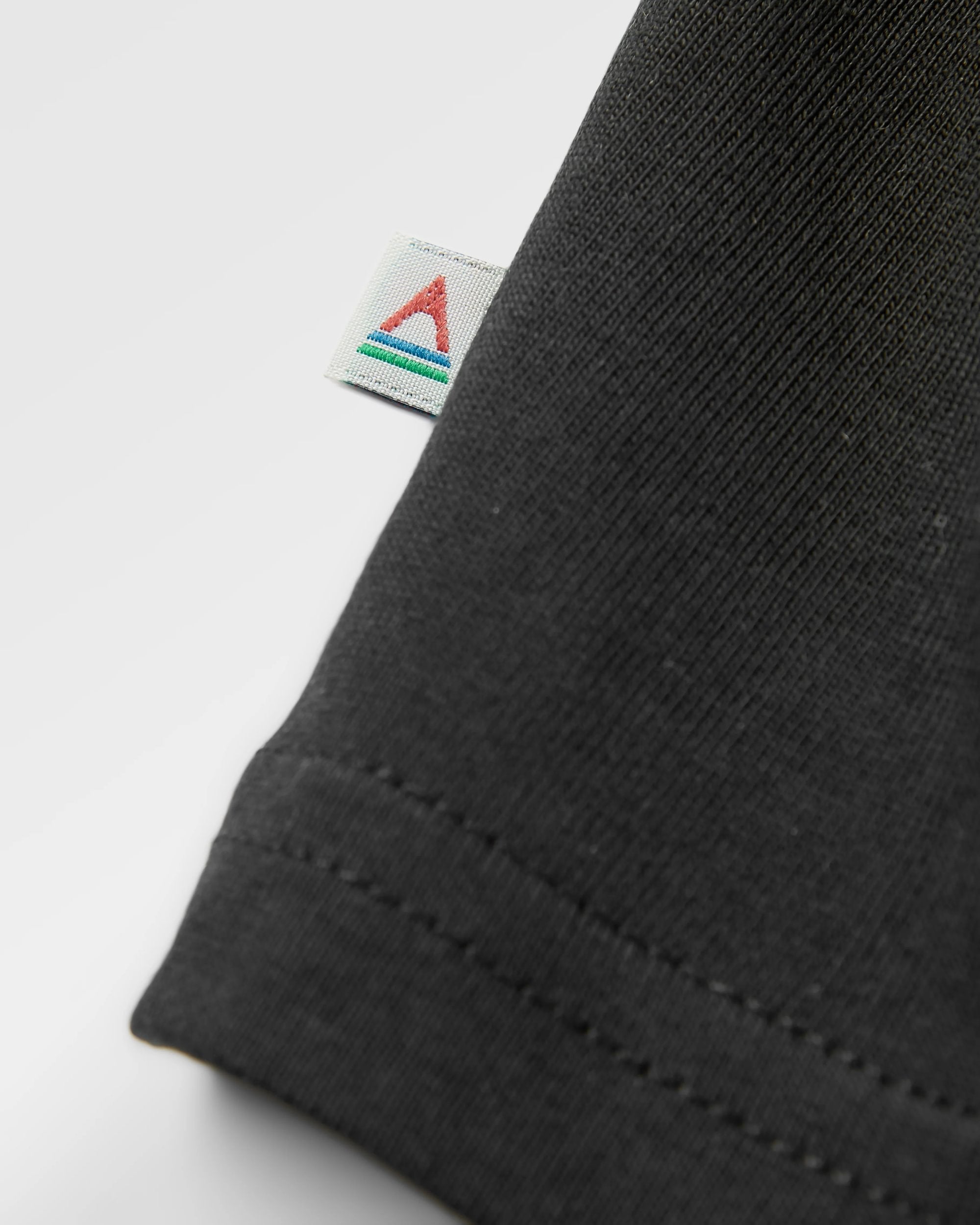 Cutout Organic Cotton T-Shirt - Black - Flatlay