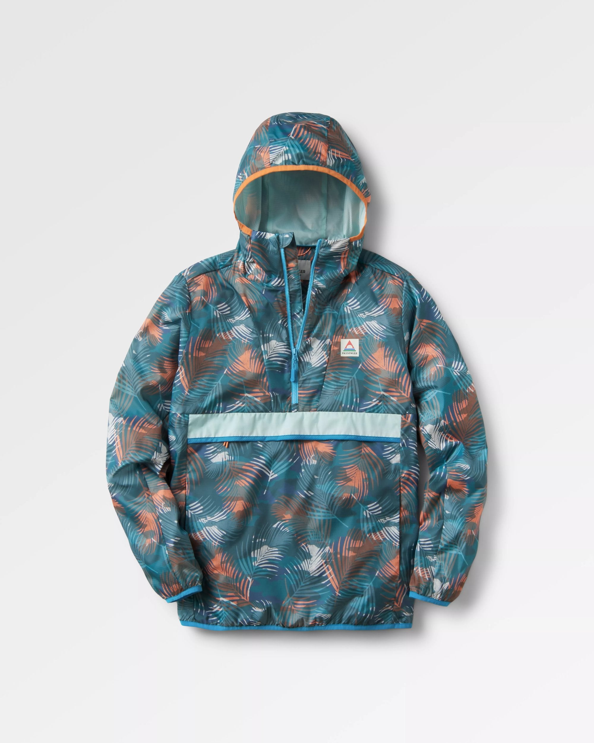 Viento Recycled Windshell Anorak - Palm Camo Deep Sea - Flatlay