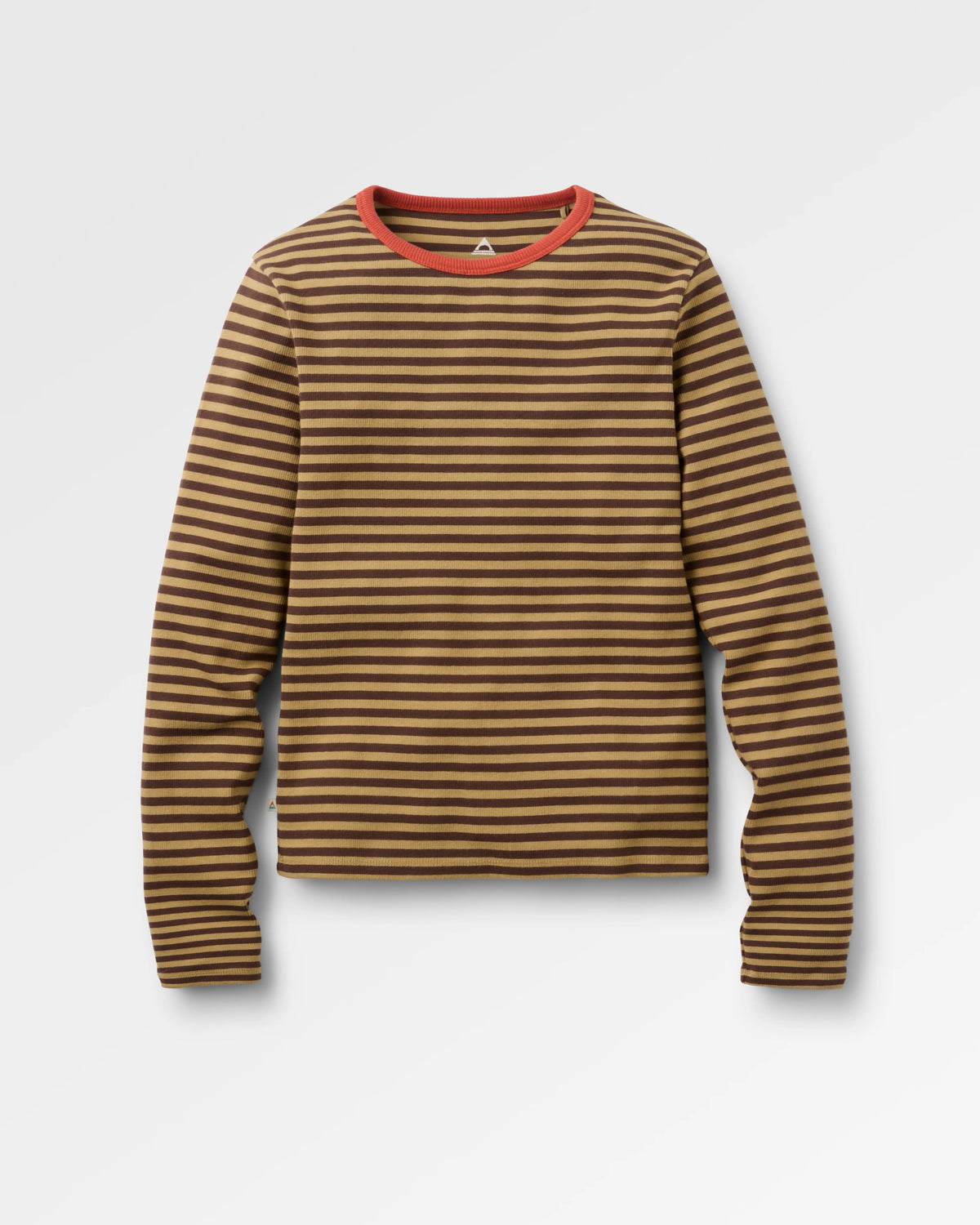 Out There Ribbed LS T-Shirt - Chestnut - Flatlay