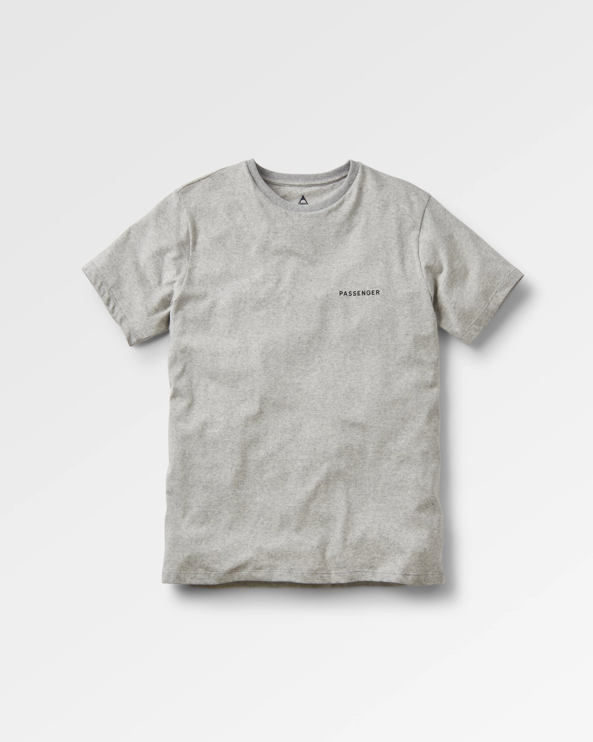 Made To Roam Recycled Cotton T-Shirt - Grey Marl - Flatlay