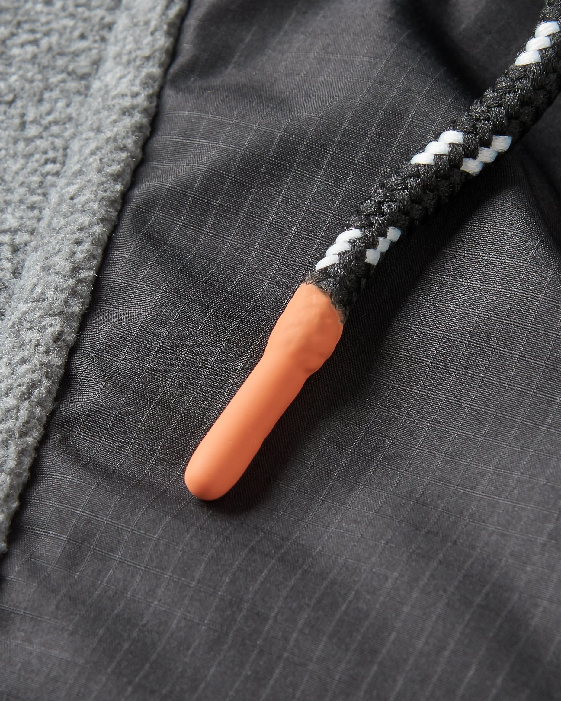 Woodland Hooded 1/2 Zip Recycled Polar Fleece - Grey Marl/Khaki - Flatlay