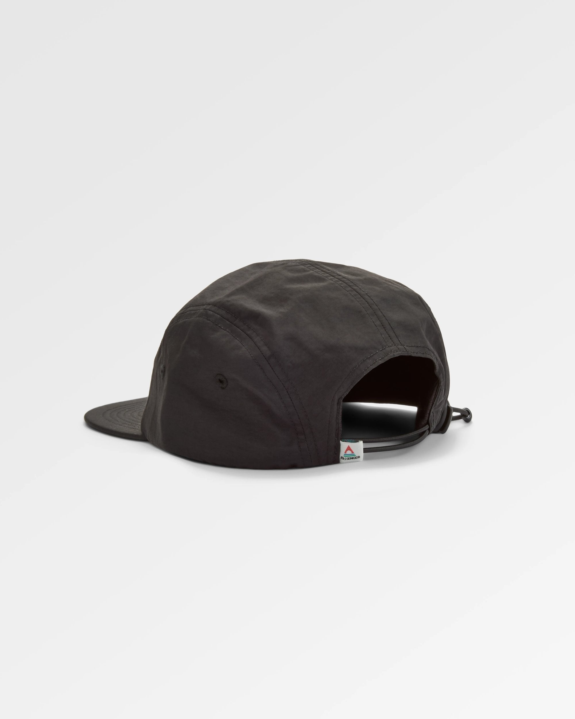 Emerge 5 Panel Trail Cap - Black - Flatlay