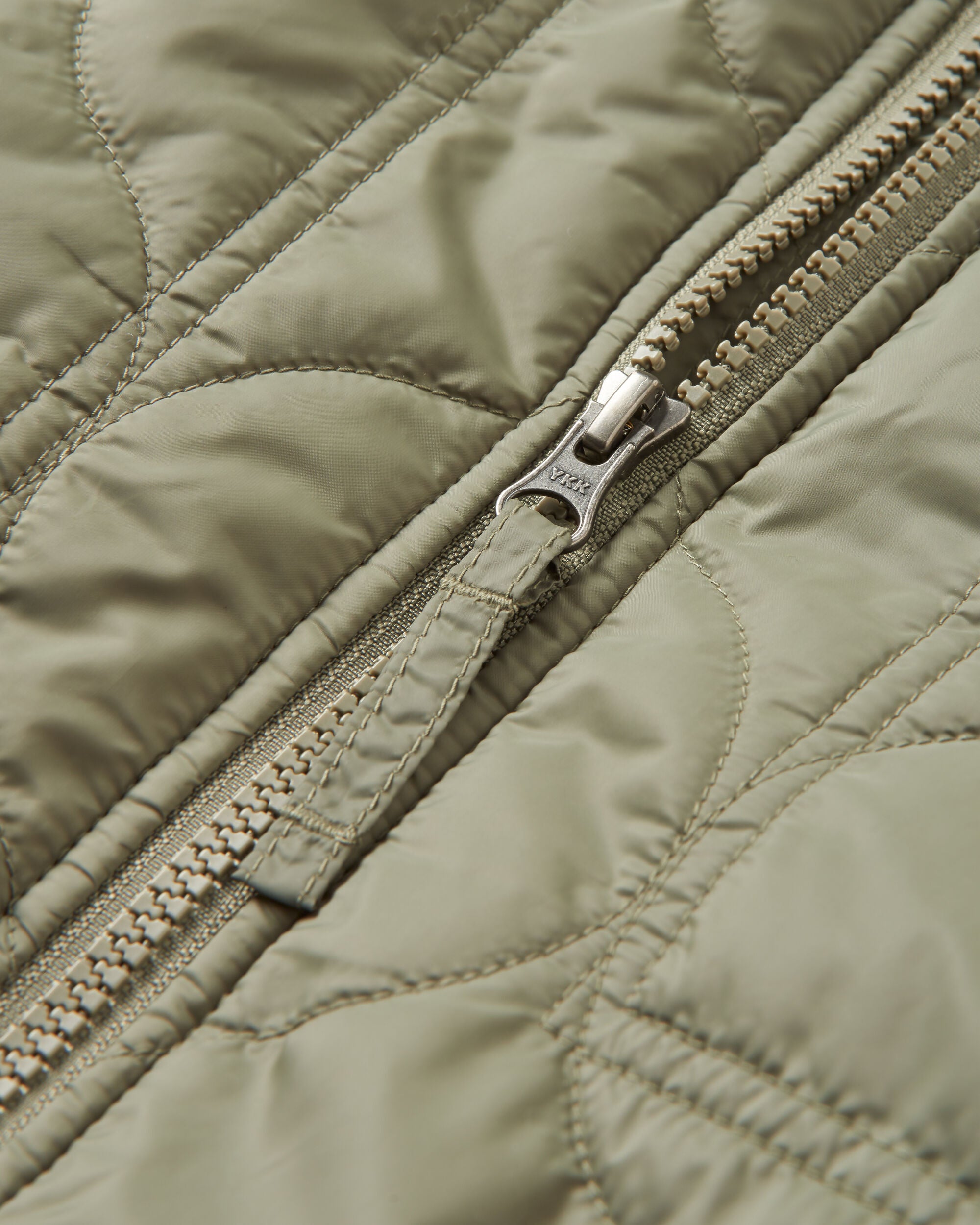 Flora Long Recycled Insulated Parka - Dusty Olive - Flatlay