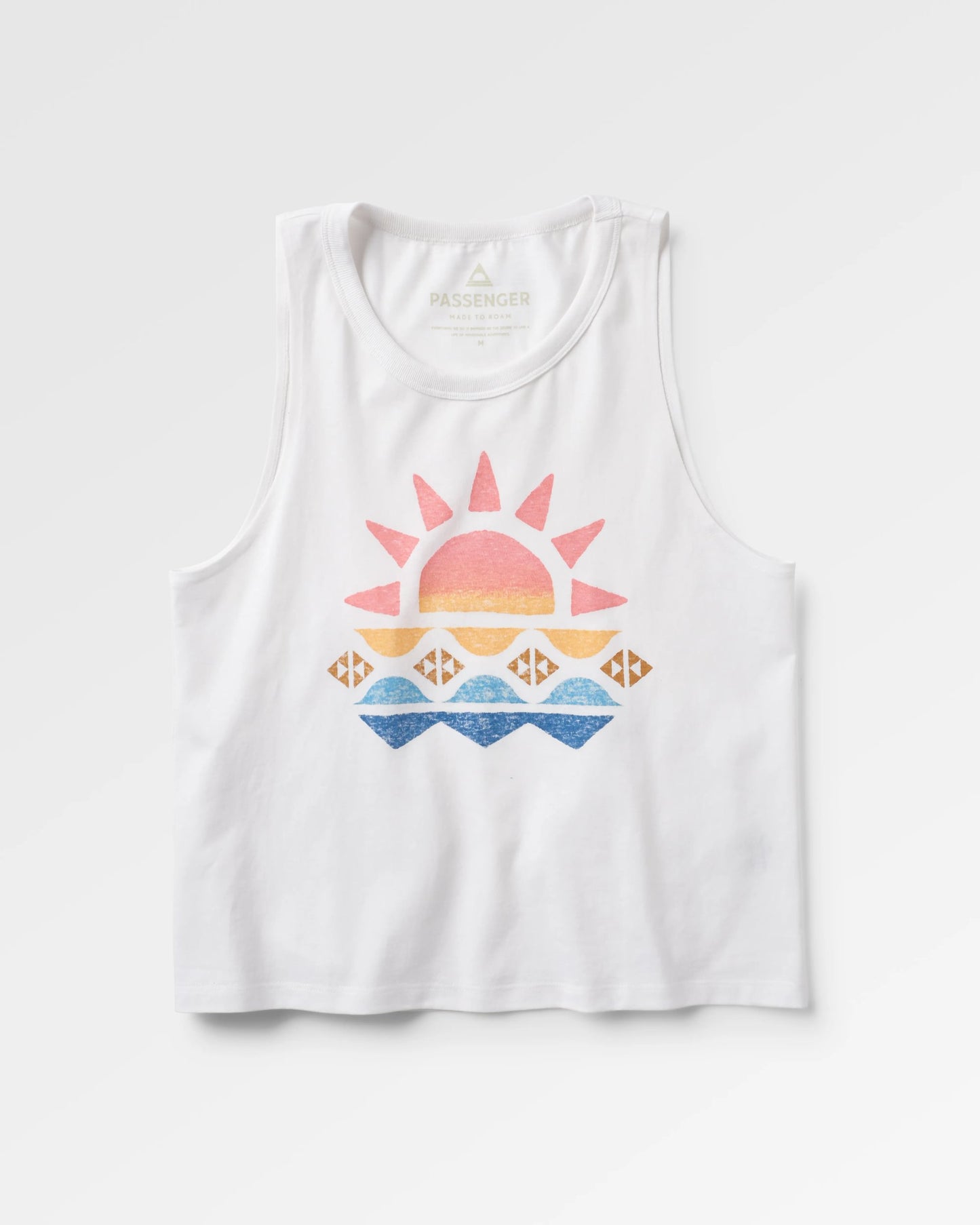 Sunray Recycled Cotton Vest - White - Flatlay