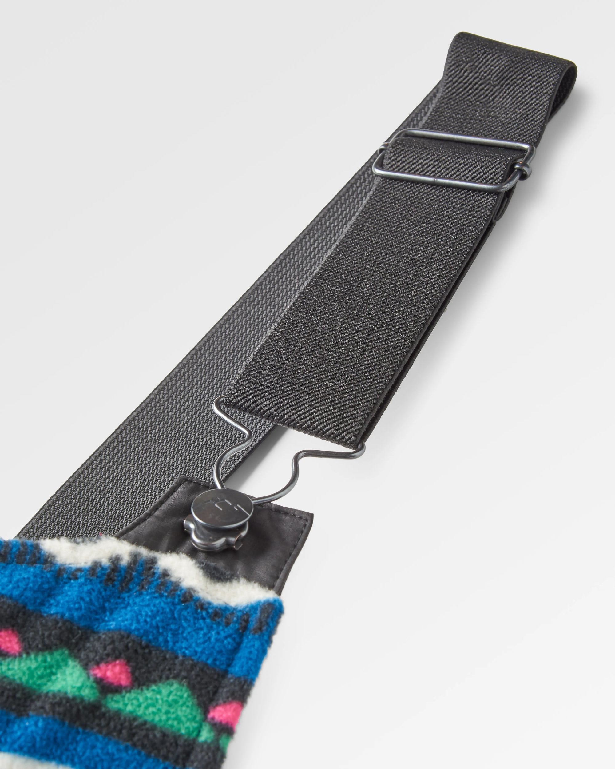 Ace Recycled Polar Fleece Dungarees - Mountain Geo Tidal Blue - Flatlay