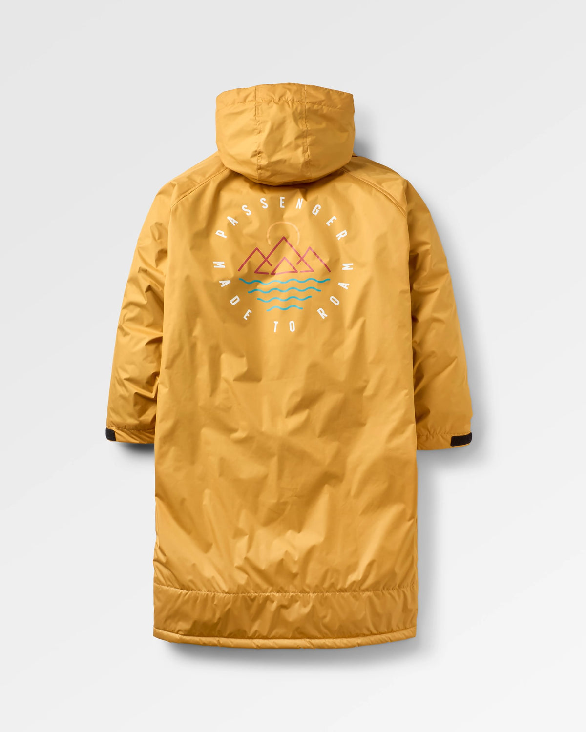 Escapism Recycled Sherpa Lined Changing Robe - Spruce Yellow - Flatlay