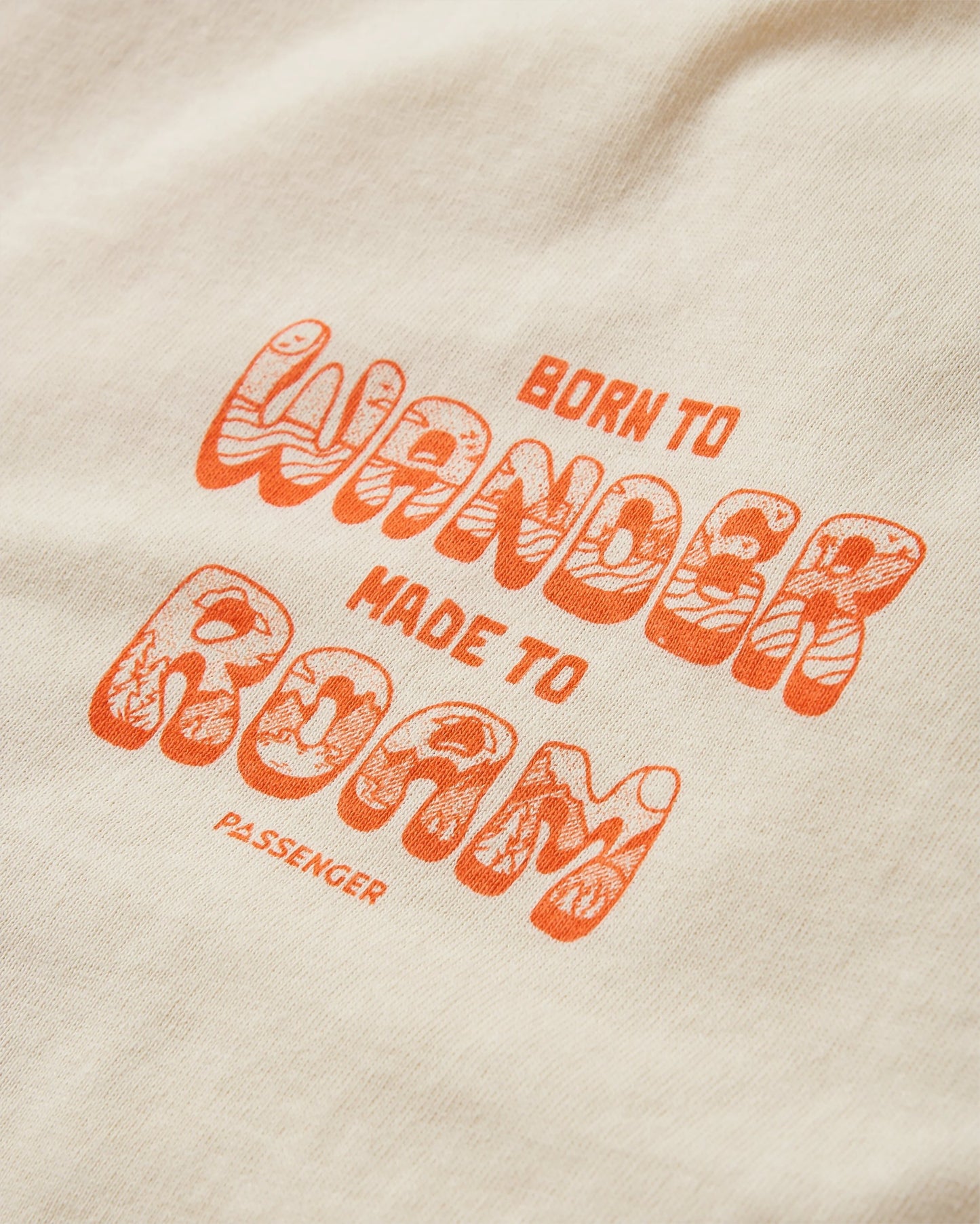 Woodcut Recycled Cotton T-Shirt - Birch - Flatlay
