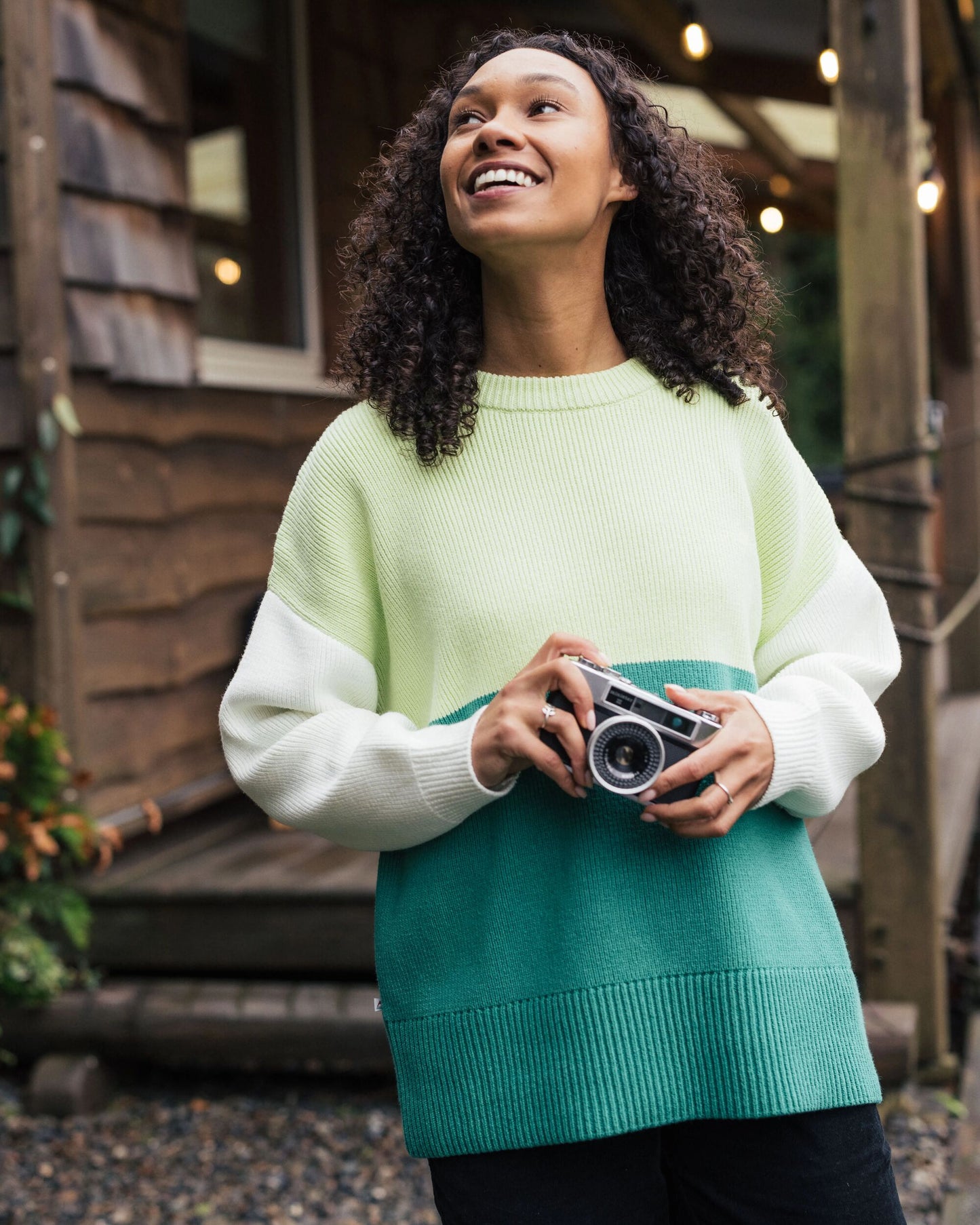 Gondwana Organic Oversized Knitted Jumper - Greenlake