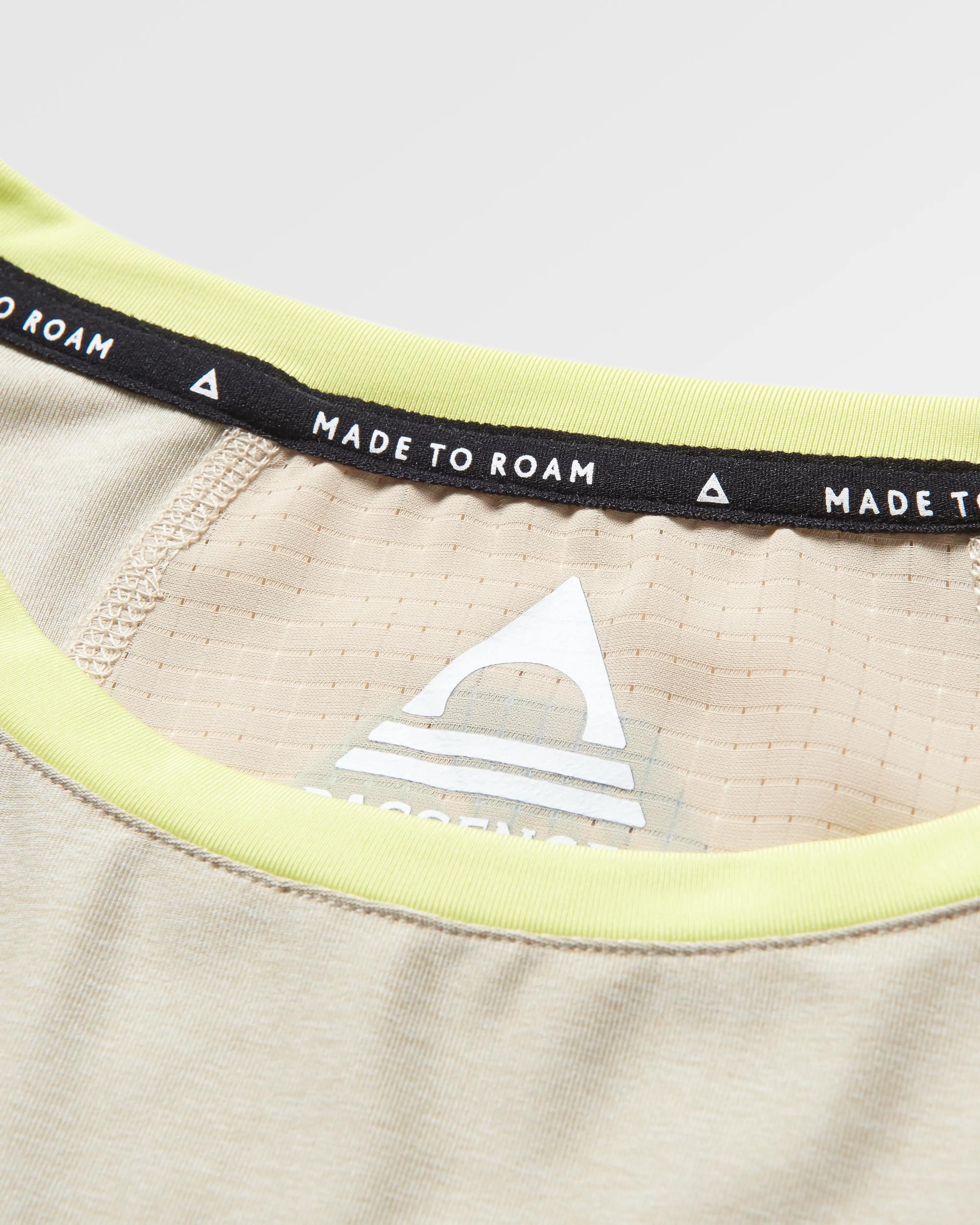 Pacifica Recycled Active LS Top - Birch Marl - Flatlay