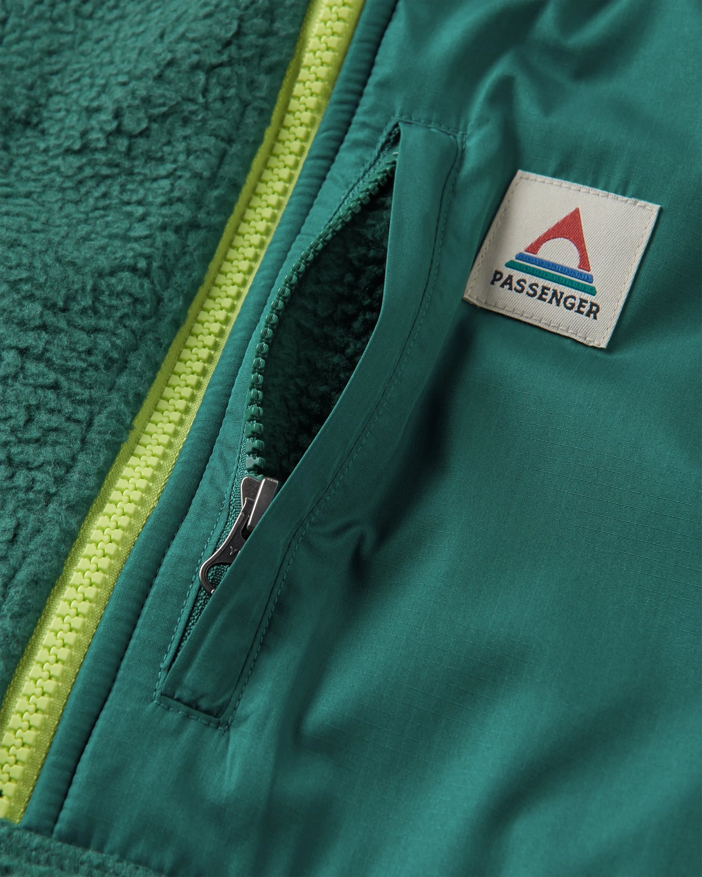 Home Recycled Sherpa Fleece - Rain Forest - Flatlay