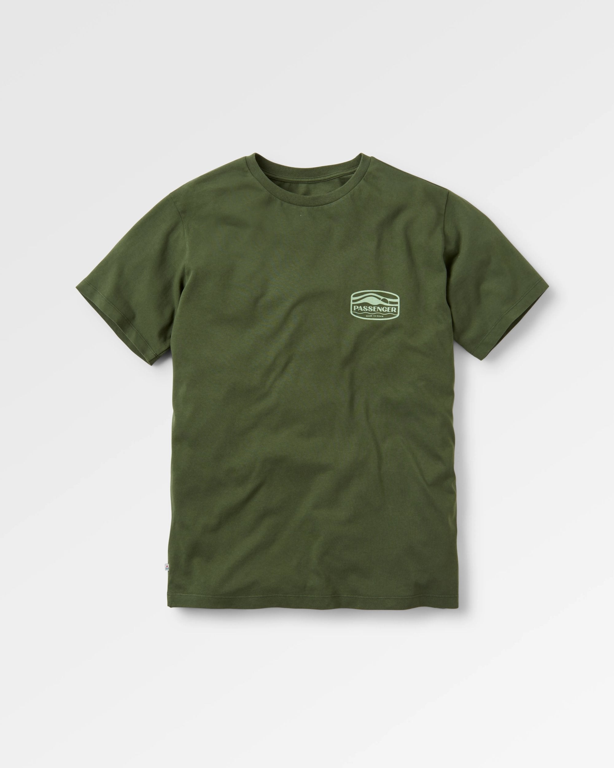 Rambler Recycled Cotton T-Shirt - Fir Tree - Flatlay