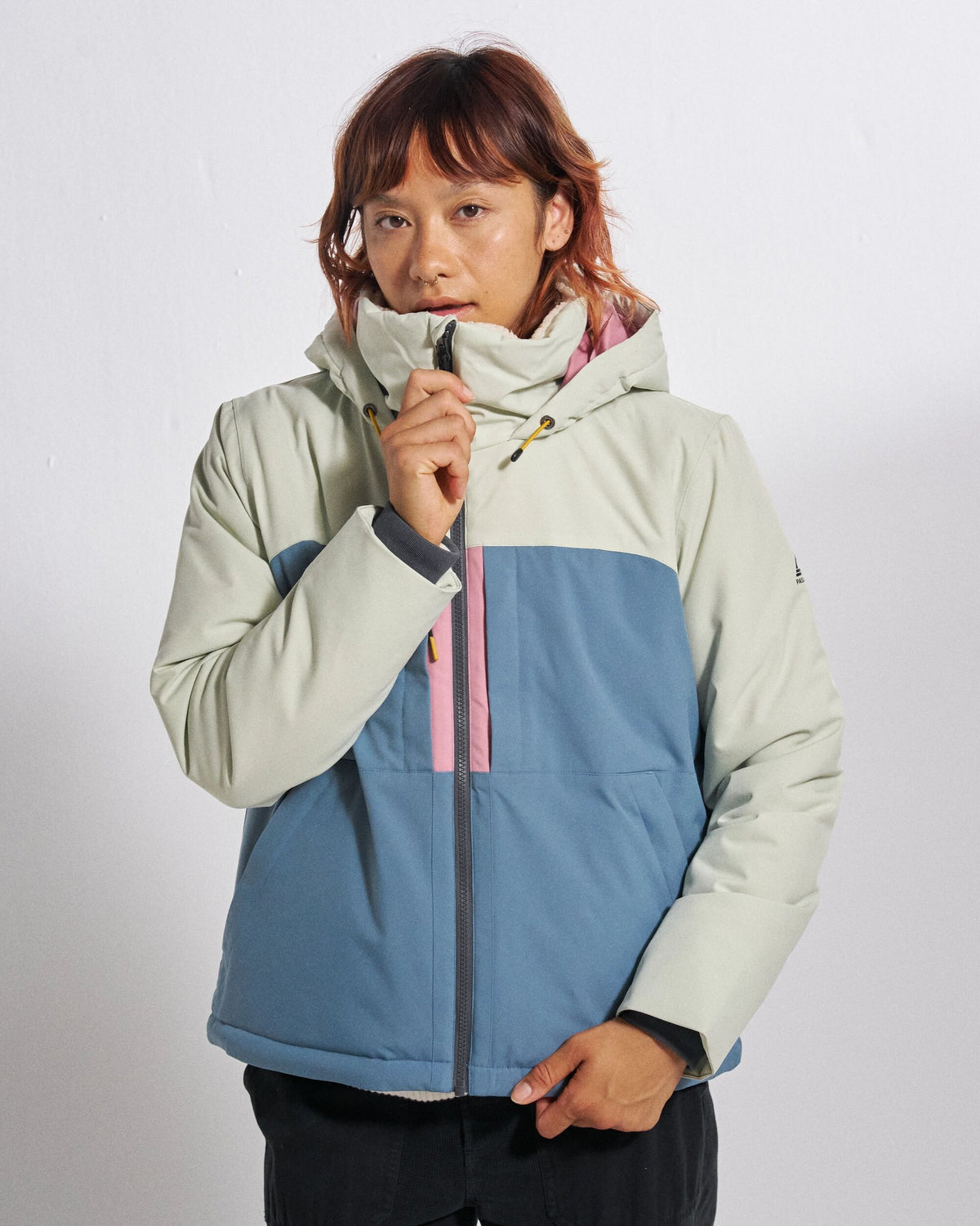 Lumi Insulated Jacket - Seaglass - Studio Model