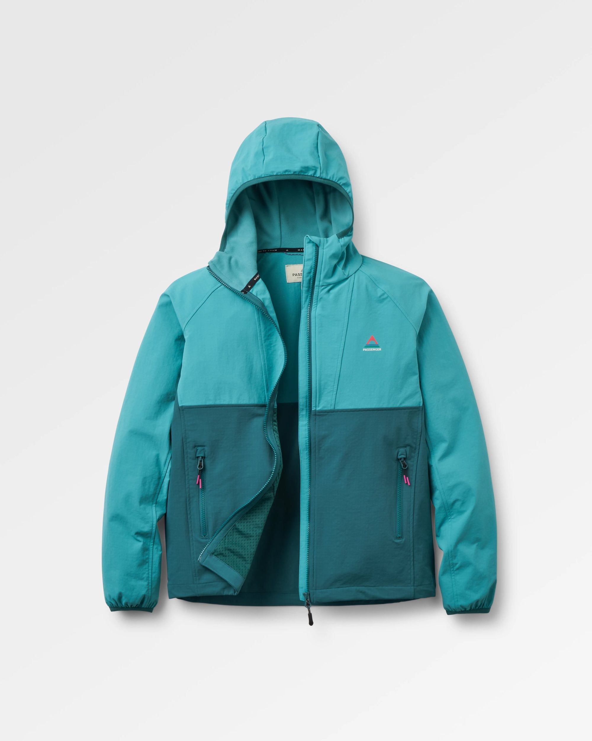Womens Trailscape Lightweight Softshell Jacket - Mediterranean/ Ocean Teal - Flatlay