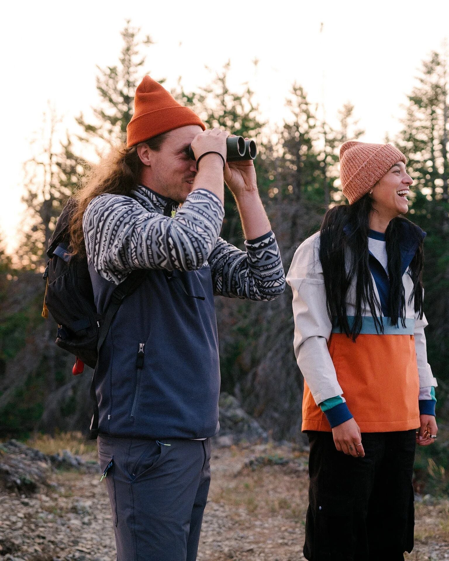 Set Off Recycled Polar Fleece - Mountain Geo Stormy Sea - Lifestyle