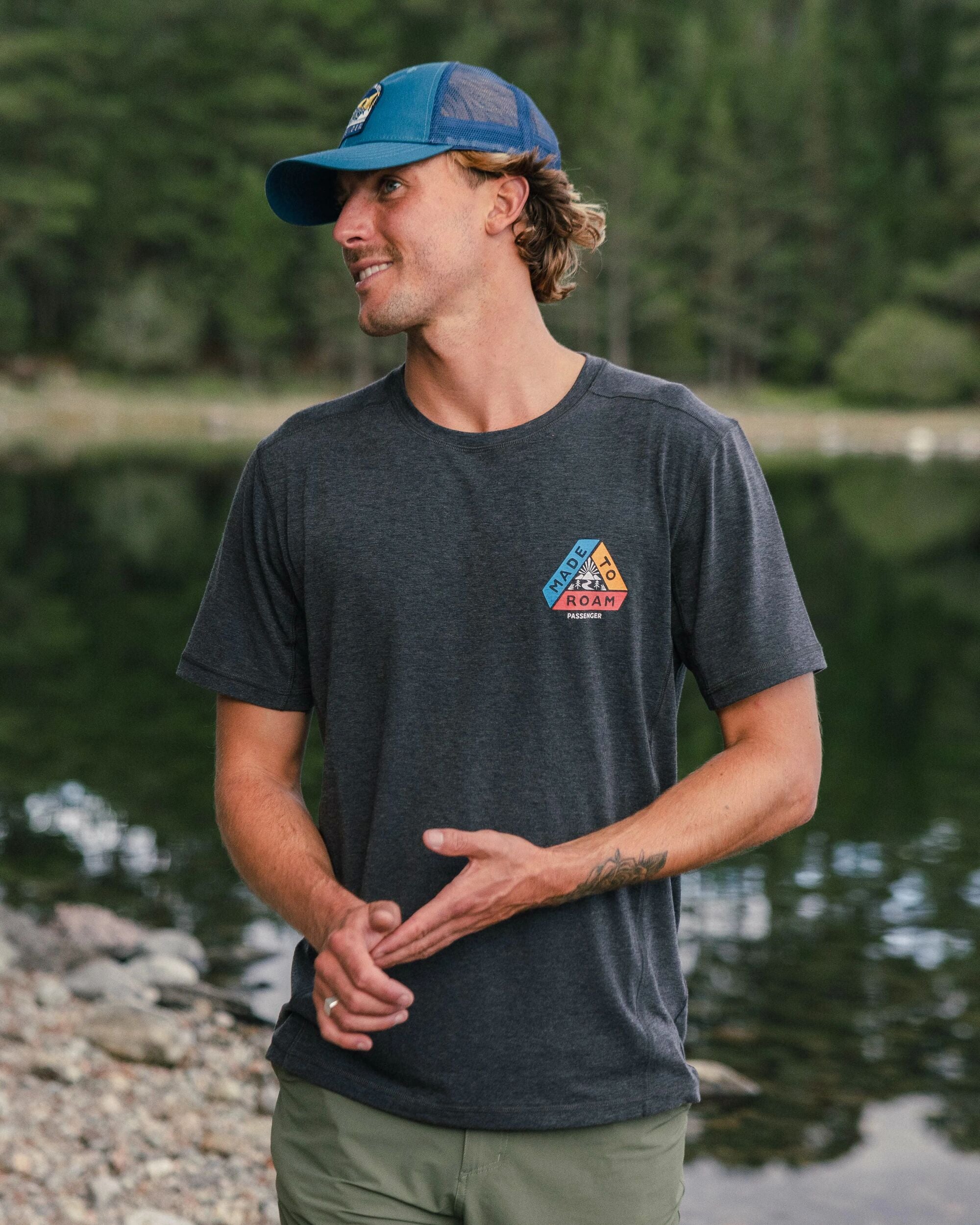 Kirkwood Textured Active T-Shirt - Black - Lifestyle