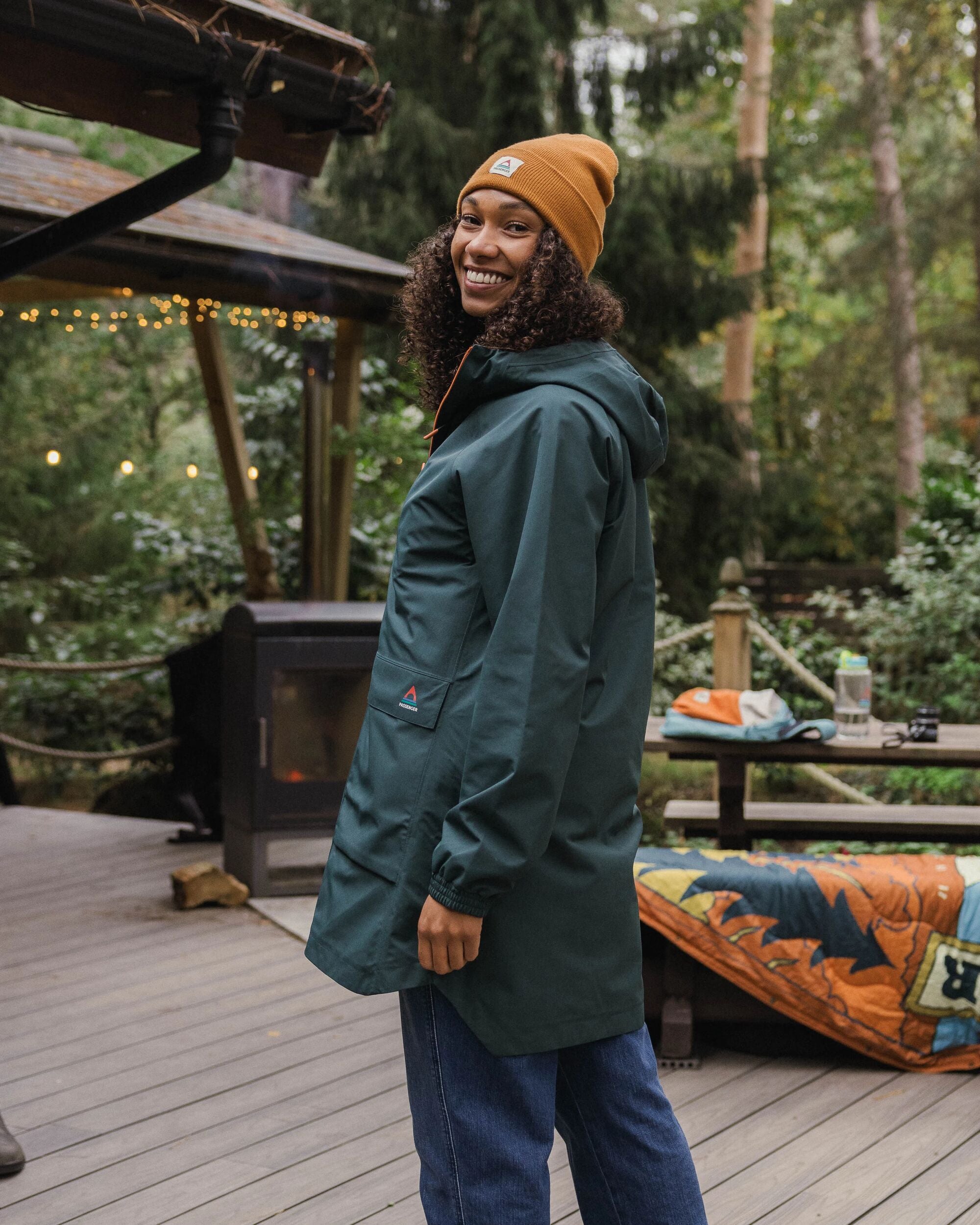 Serein Waterproof Jacket - Dark Fern - Lifestyle