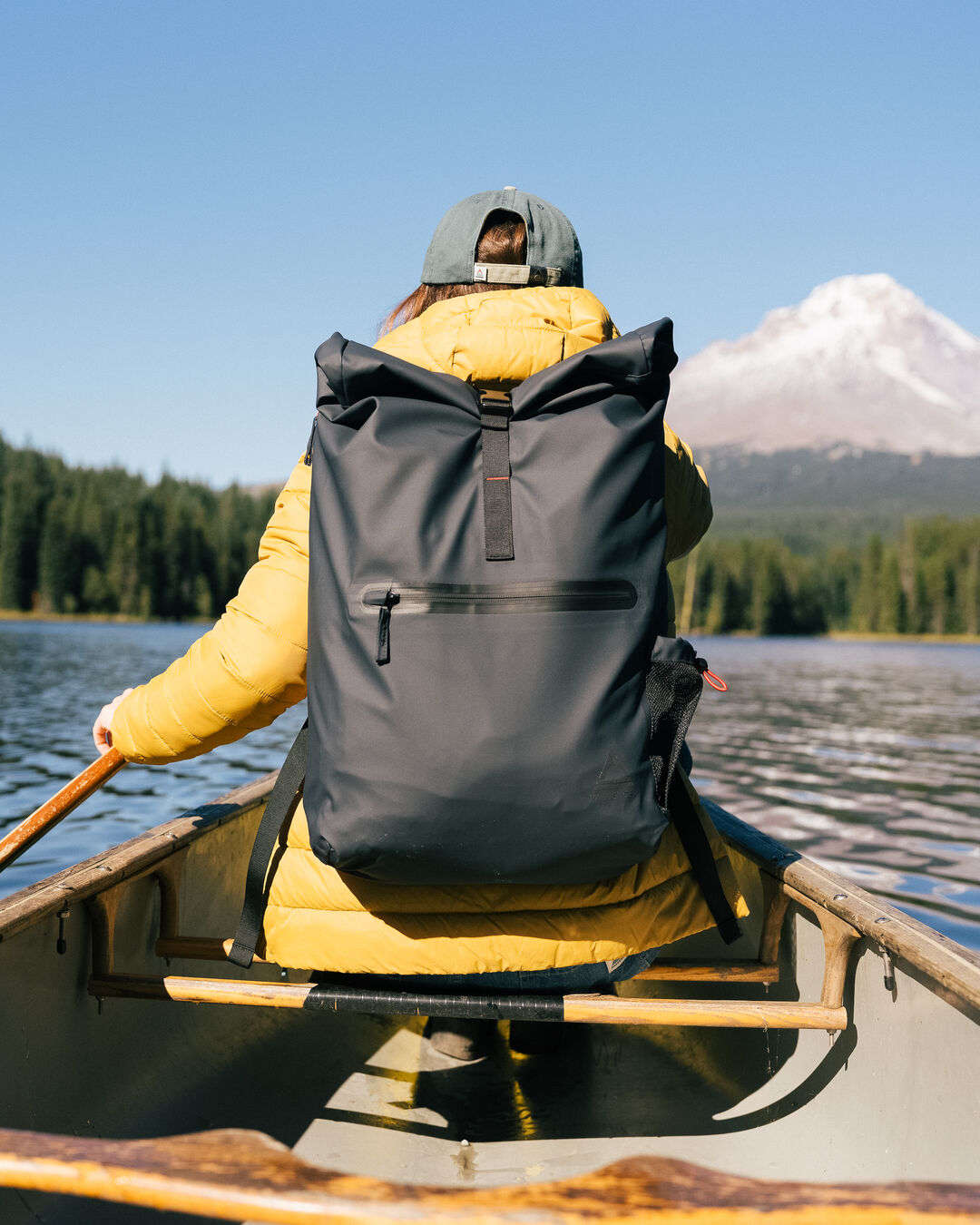 Crossing Roll Top Backpack - Charcoal/ Black - Lifestyle