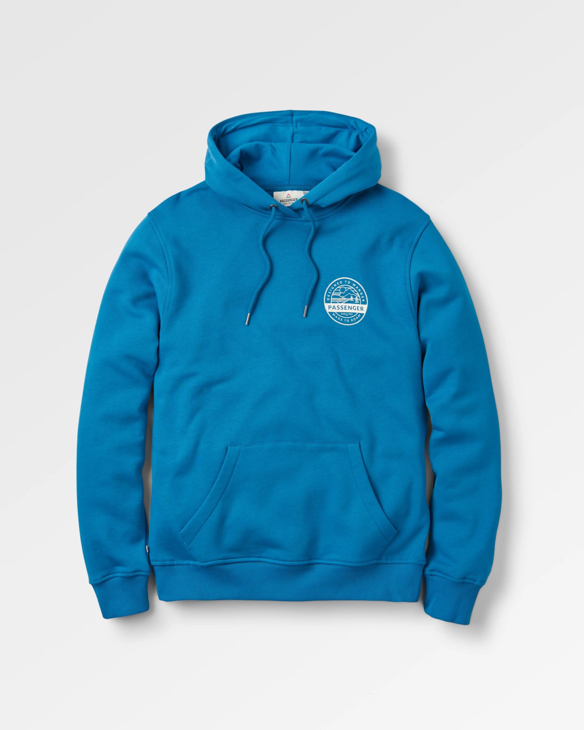 Odyssey Organic Cotton Hoodie - Blue Steel - Flatlay