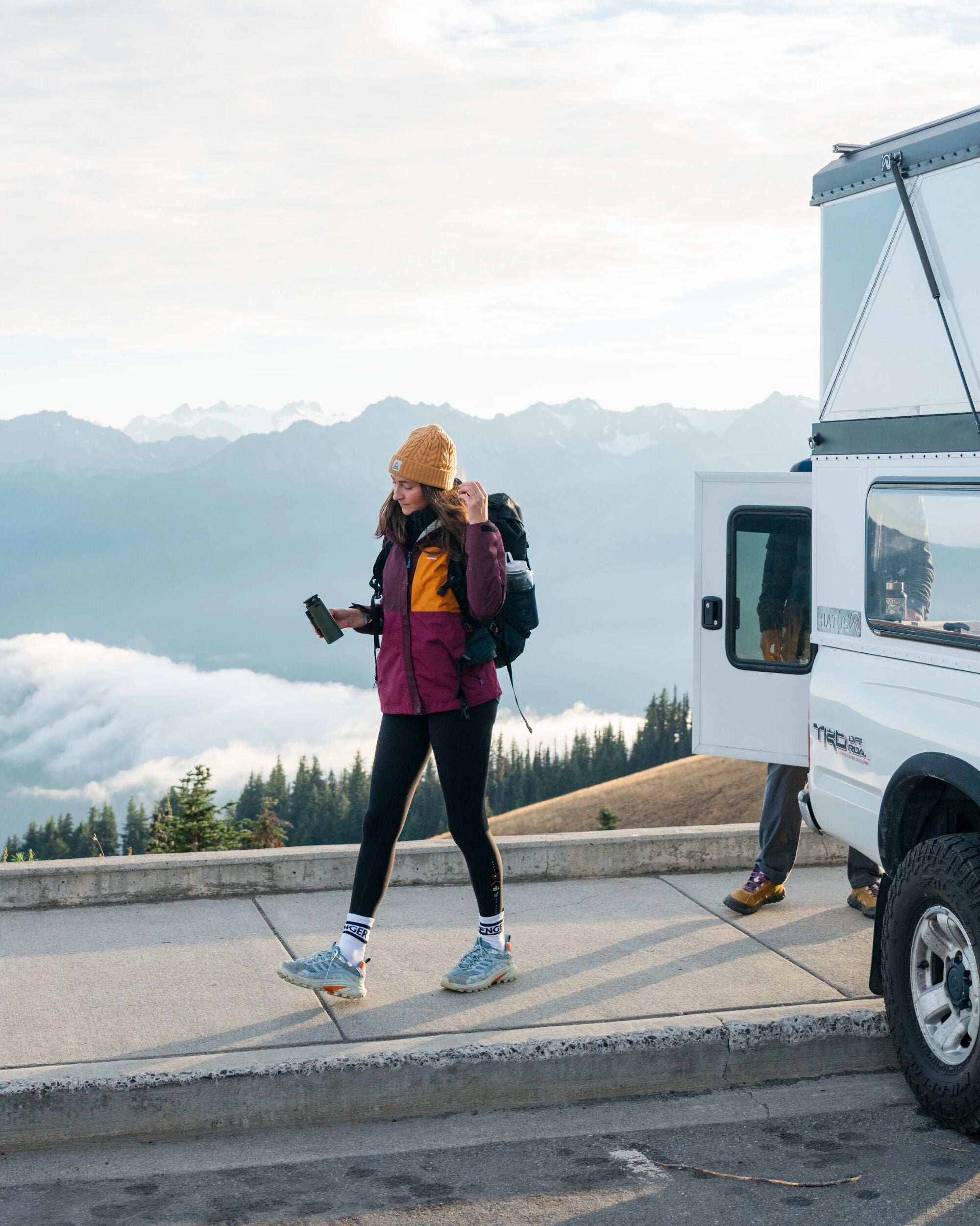 Trailscape Women's Recycled Waterproof Jacket - Fig/Wild Berry - Lifestyle