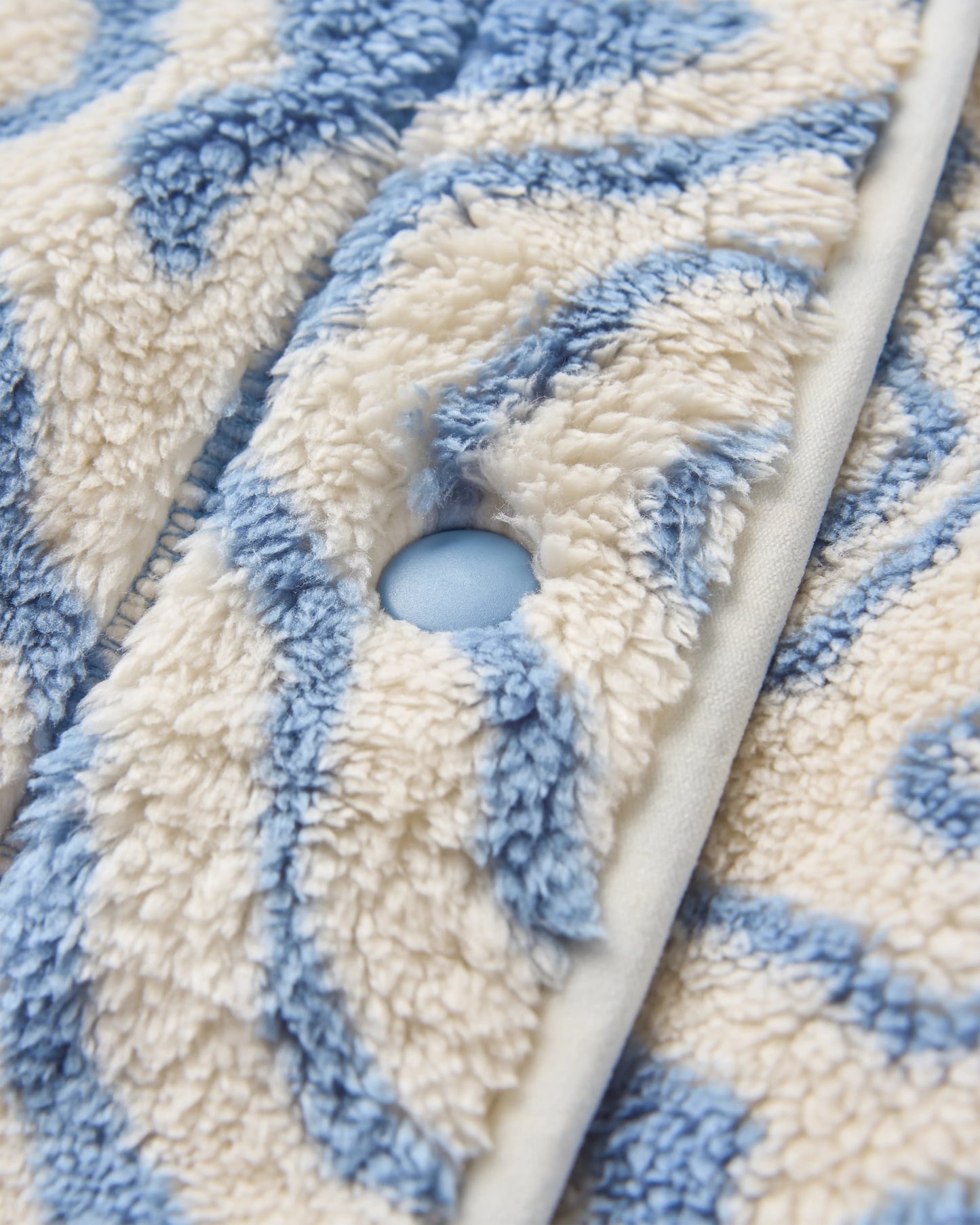 Iris Collarless Recycled Fleece Jacket - Strata Swirl Birch - Flatlay