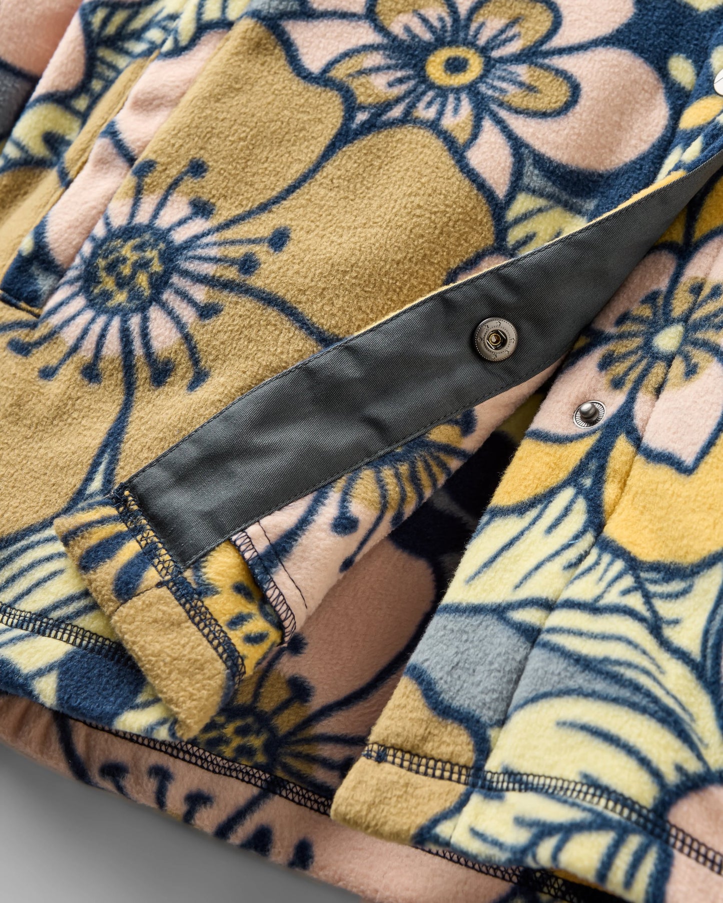 East Recycled Polar Fleece Shirt - Vintage Floral Sunlight