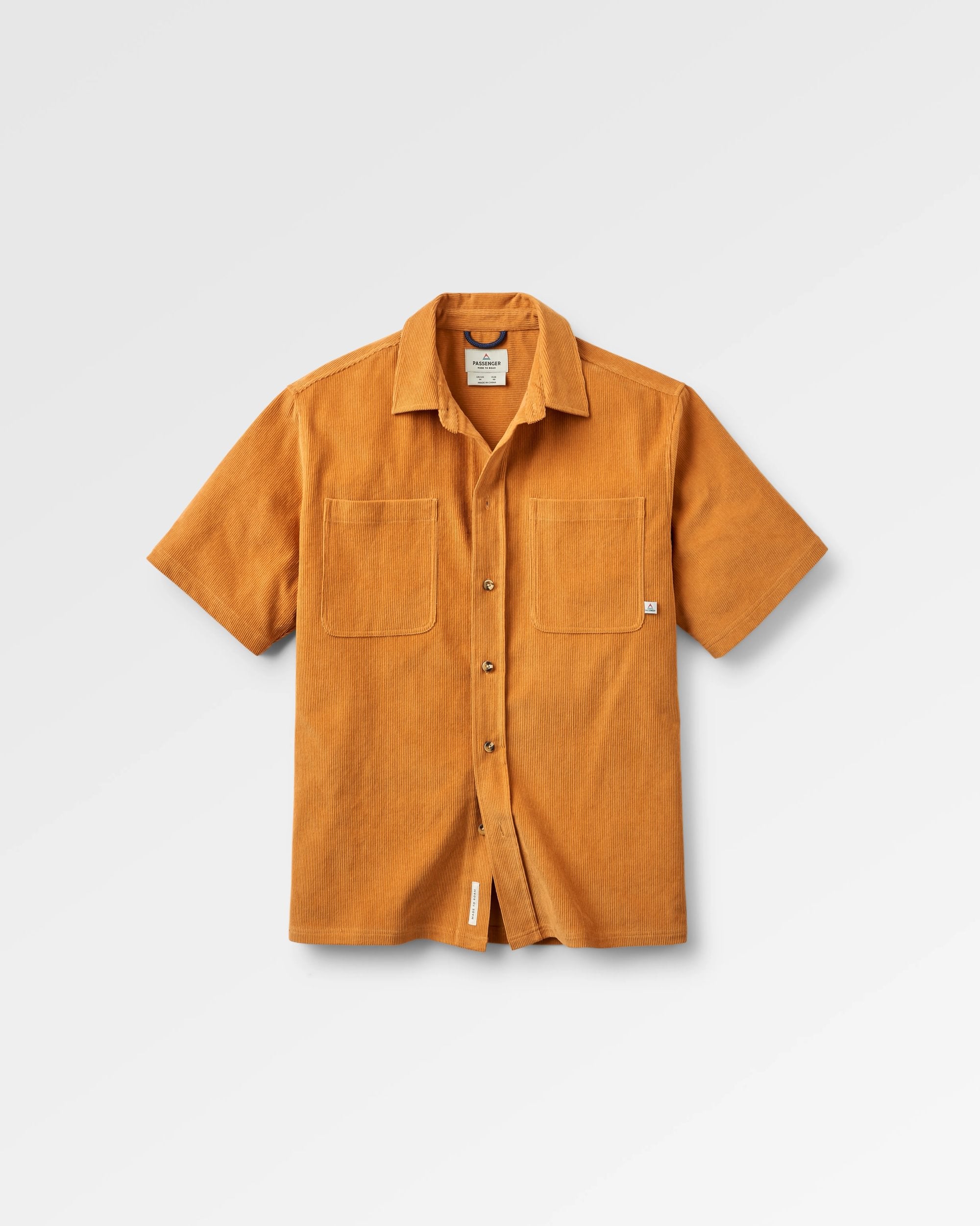 Backcountry Short Sleeve Cord Shirt - Spruce Yellow - Flatlay
