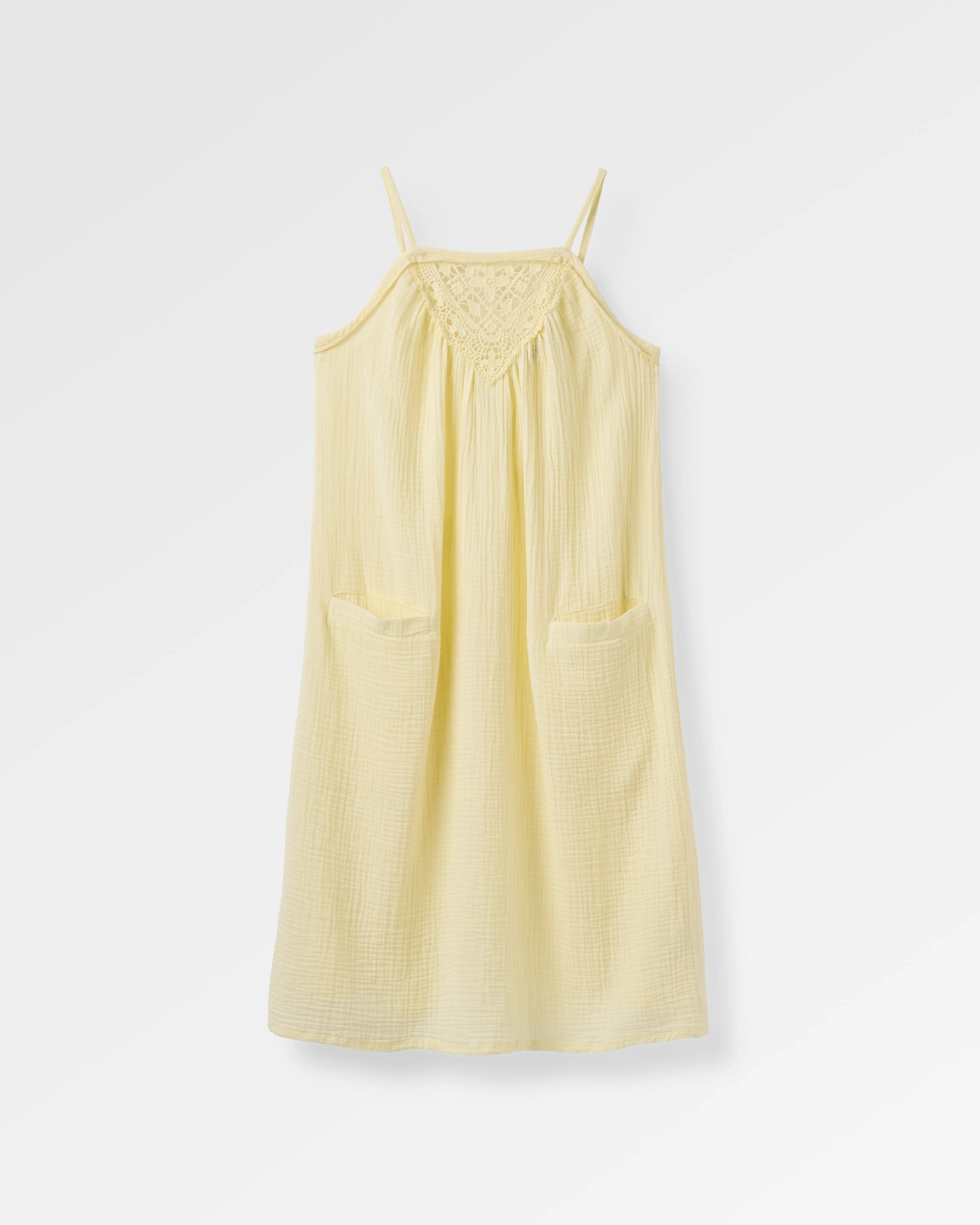 Junipe Dress - Pale Yellow - Flatlay