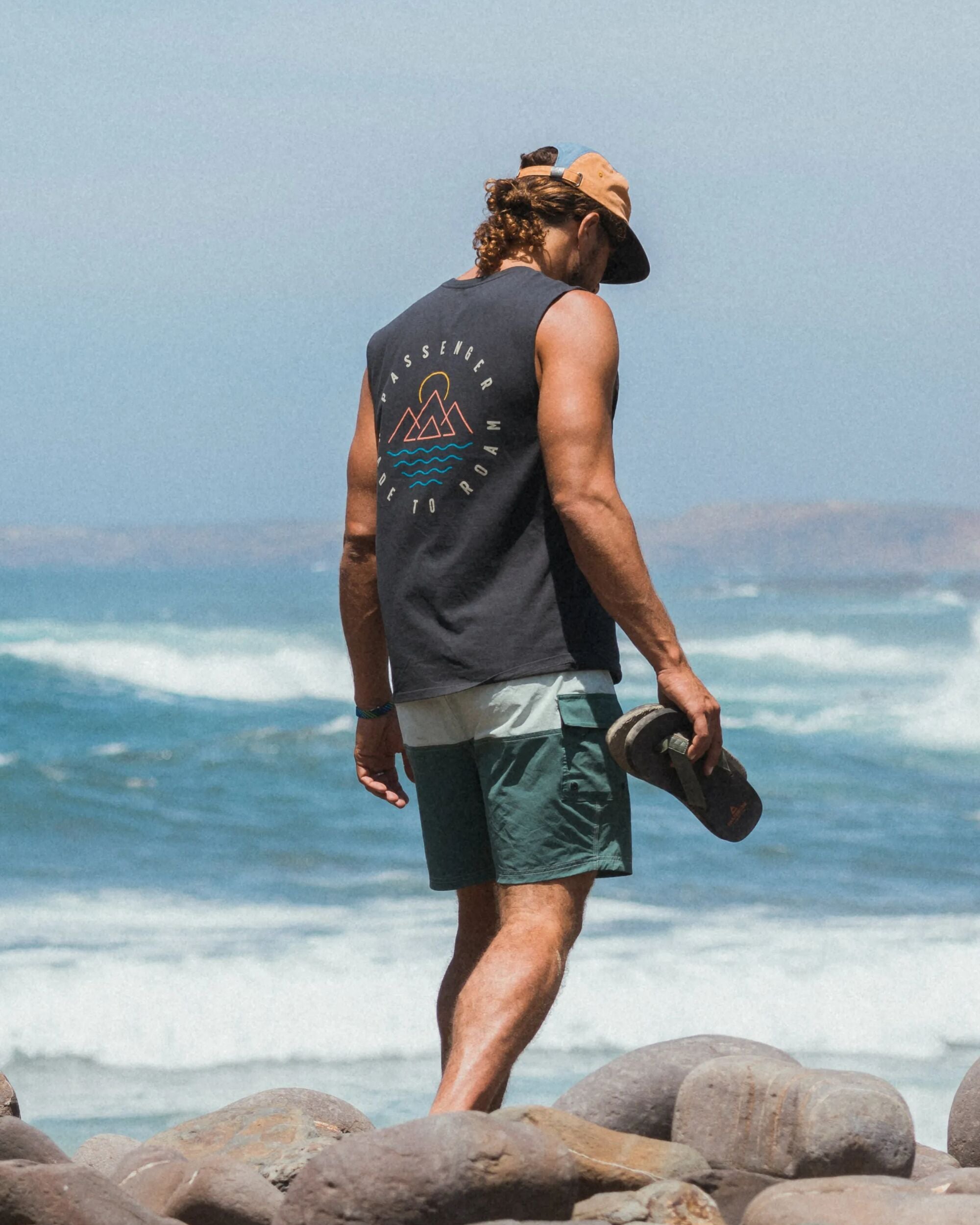 Escapism Recycled Cotton Vest - Black - Lifestyle