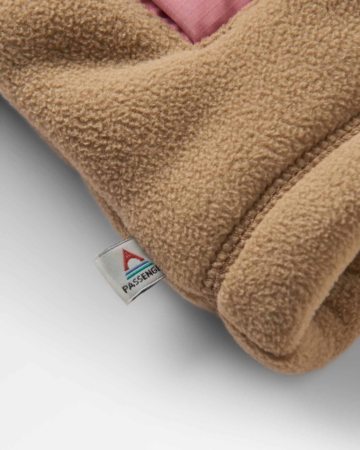 Calla Hooded Recycled Polar-Lined Fleece - Feather/Biscuit - Flatlay