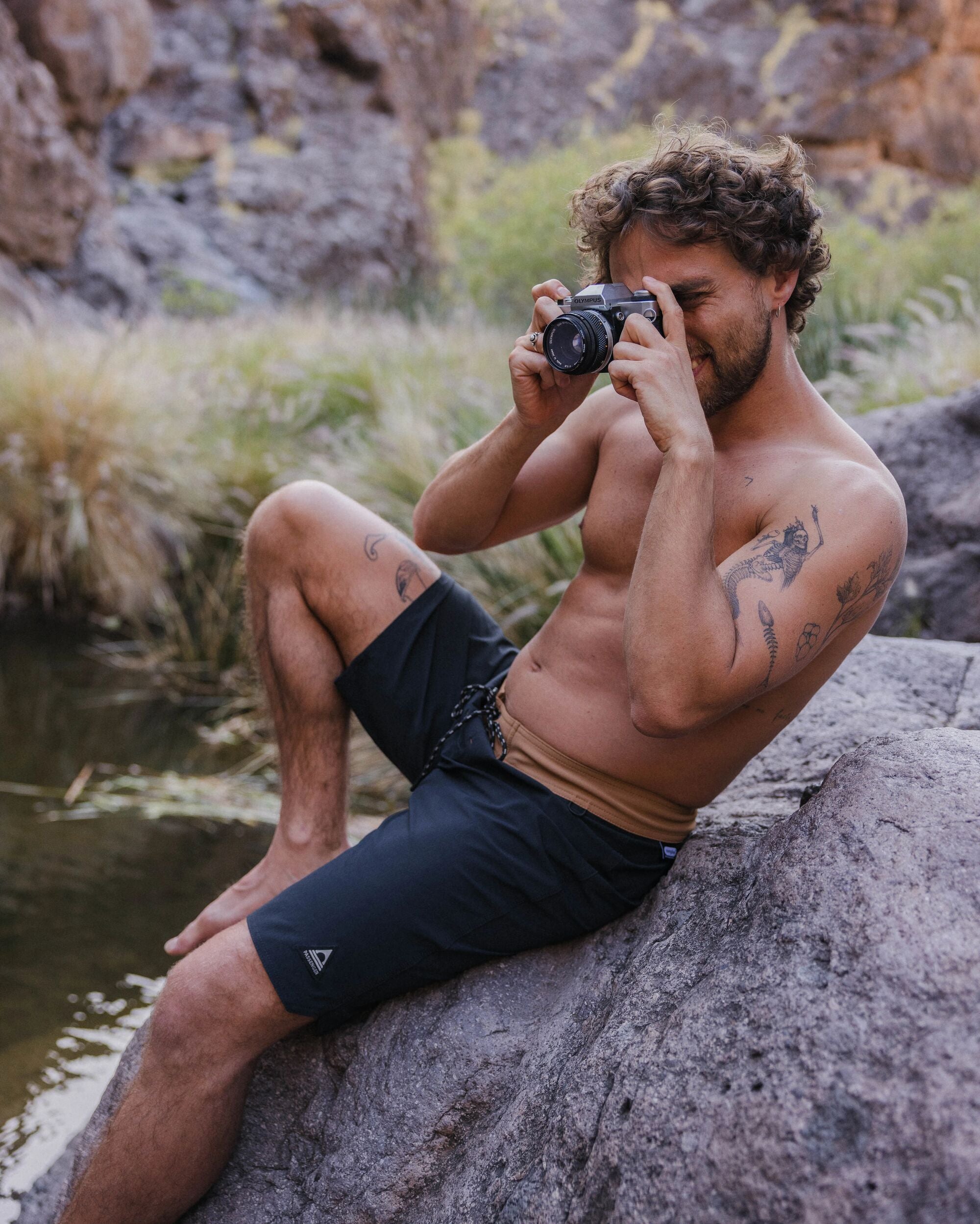 Cruiser NetPlus® Recycled 21" Boardshort - Black - Lifestyle