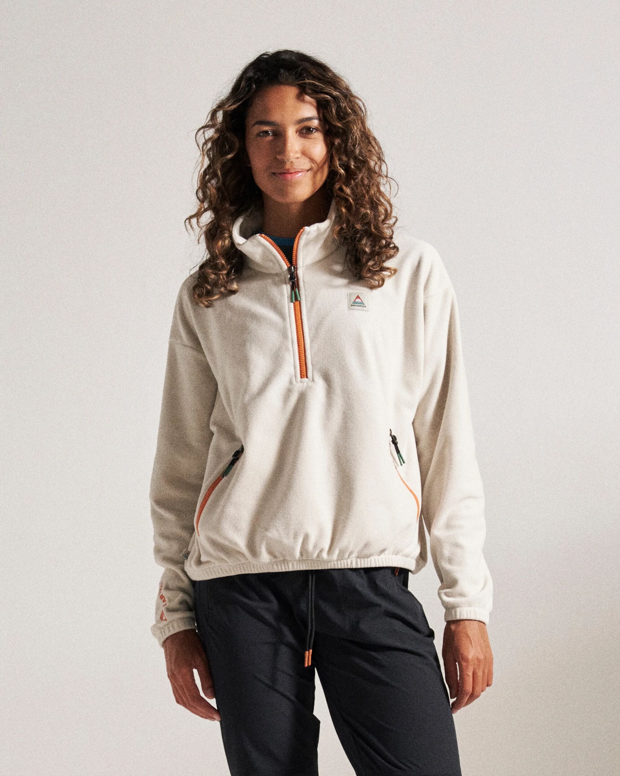 Ayla Micro Polartec® Fleece - Vintage White - Studio Model