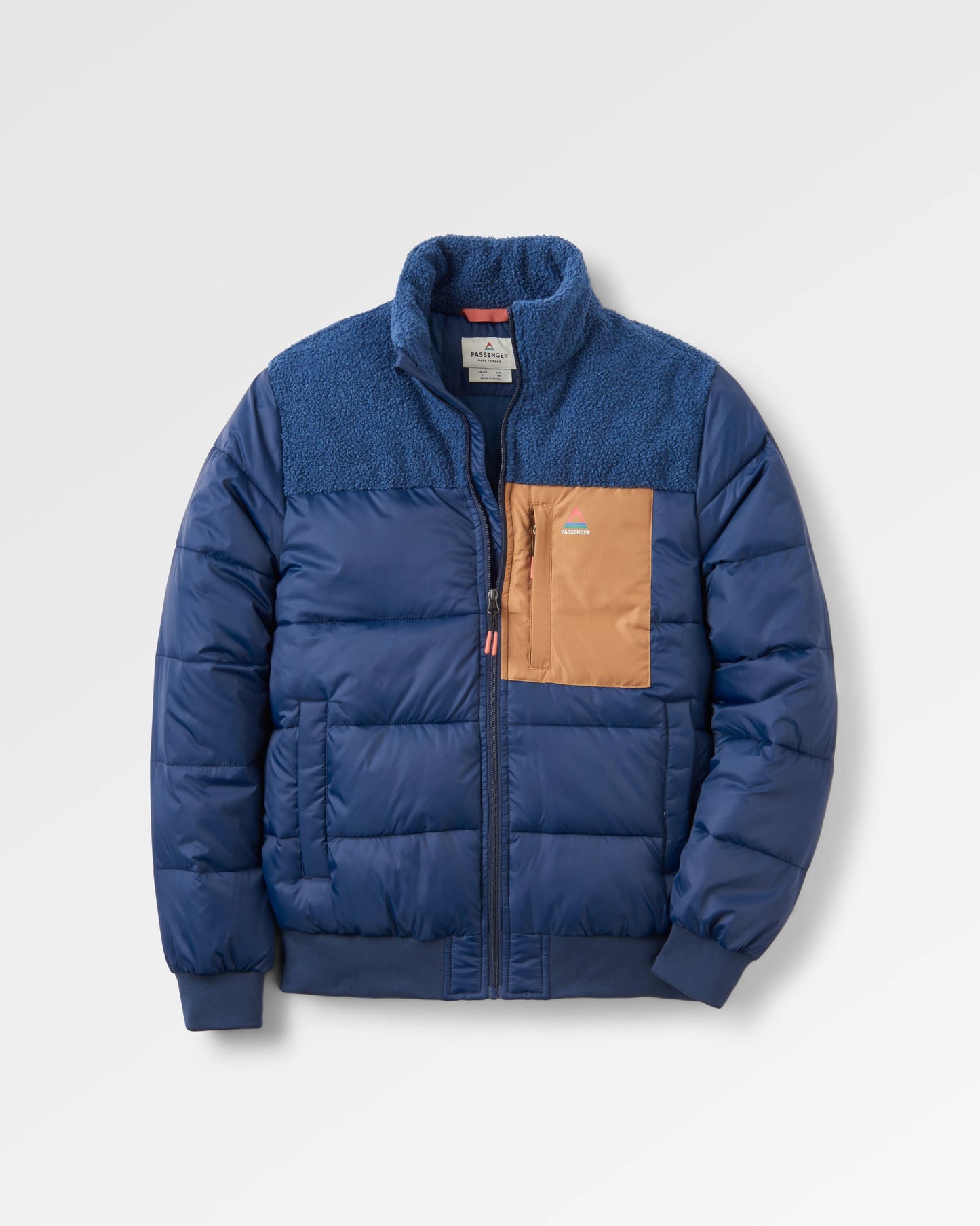 Journey Recycled Insulated Jacket - Rich Navy/Dark Denim - Flatlay