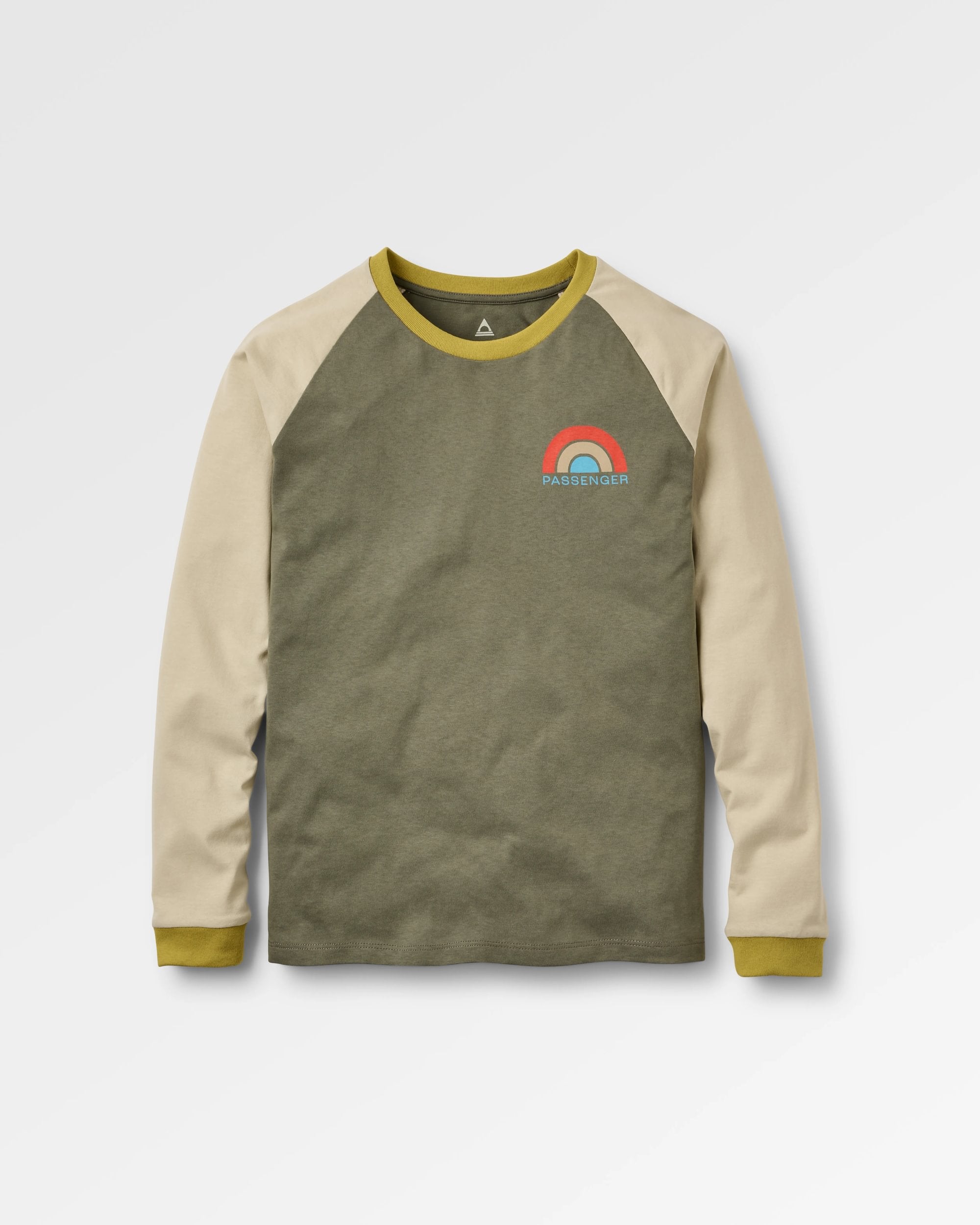 Riser Recycled Cotton LS T-Shirt - Dusty Olive - Flatlay