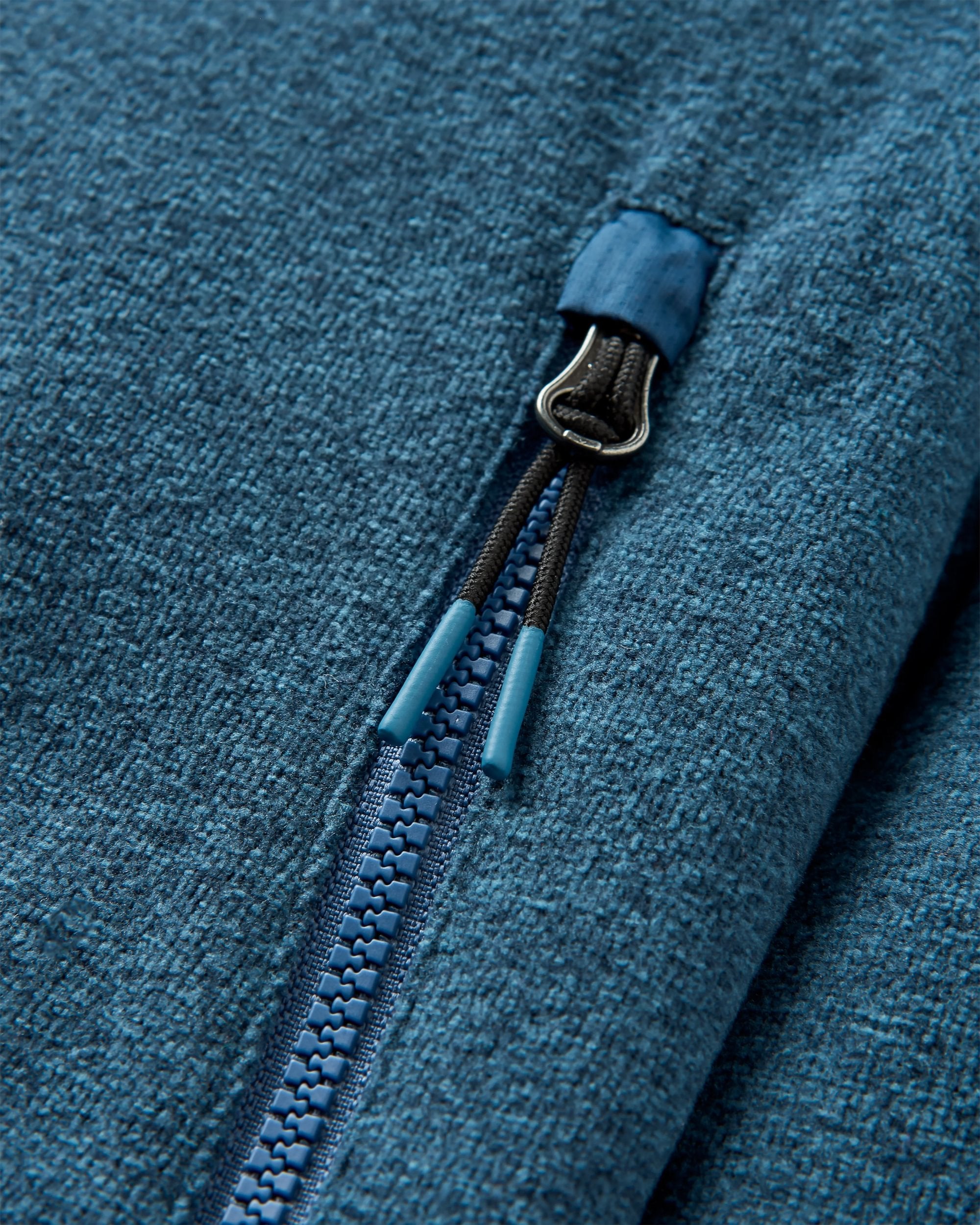 Pinegrove Recycled Polartec® Fleece Hoodie - Dark Denim Marl - Flatlay