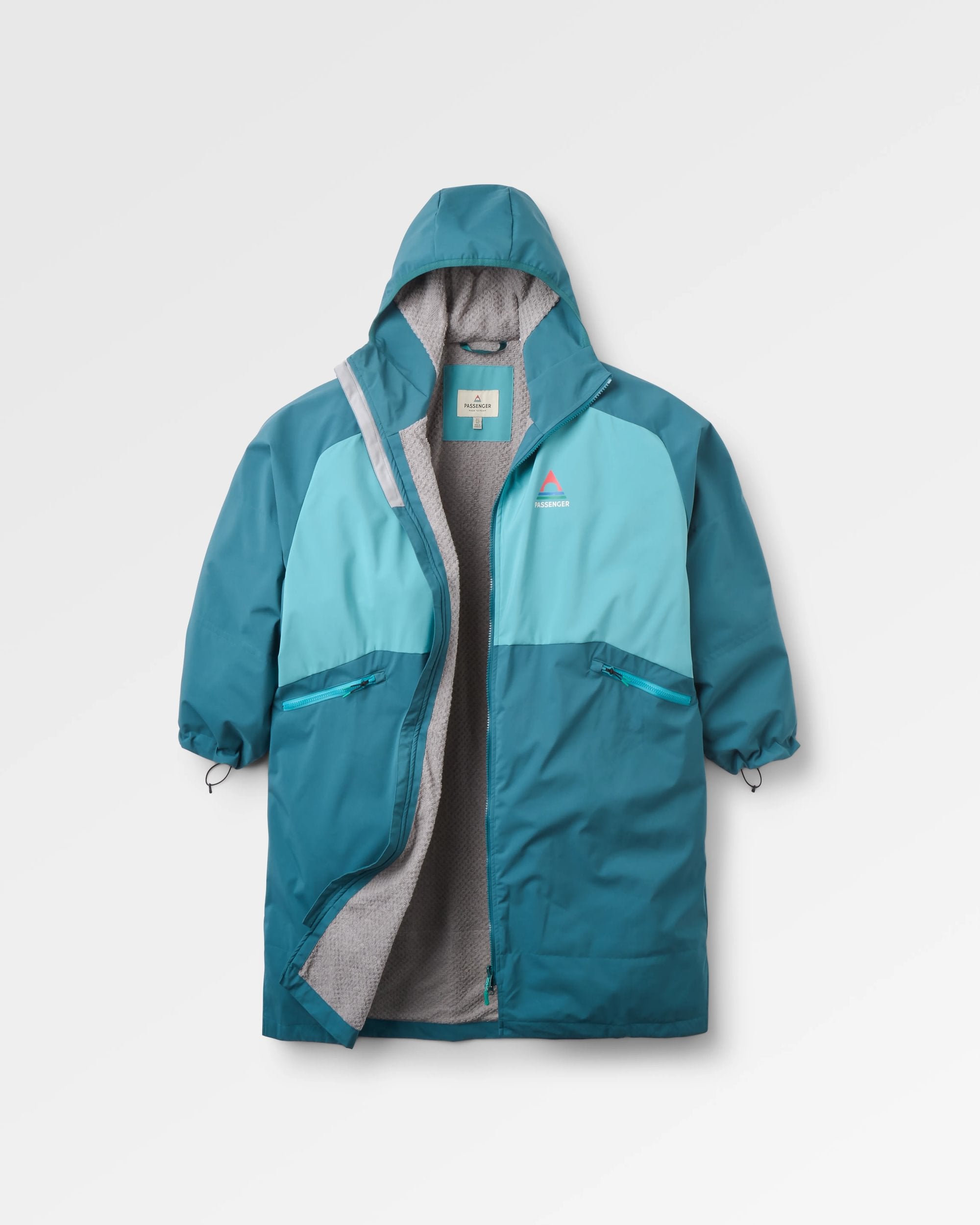 Riptide Lightweight Changing Robe - Mediterranean/ Ocean Teal - Flatlay