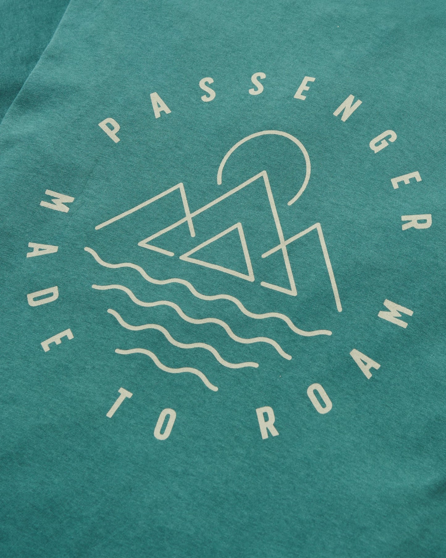 Escapism Recycled Cotton T-Shirt - Deep Ocean - Flatlay