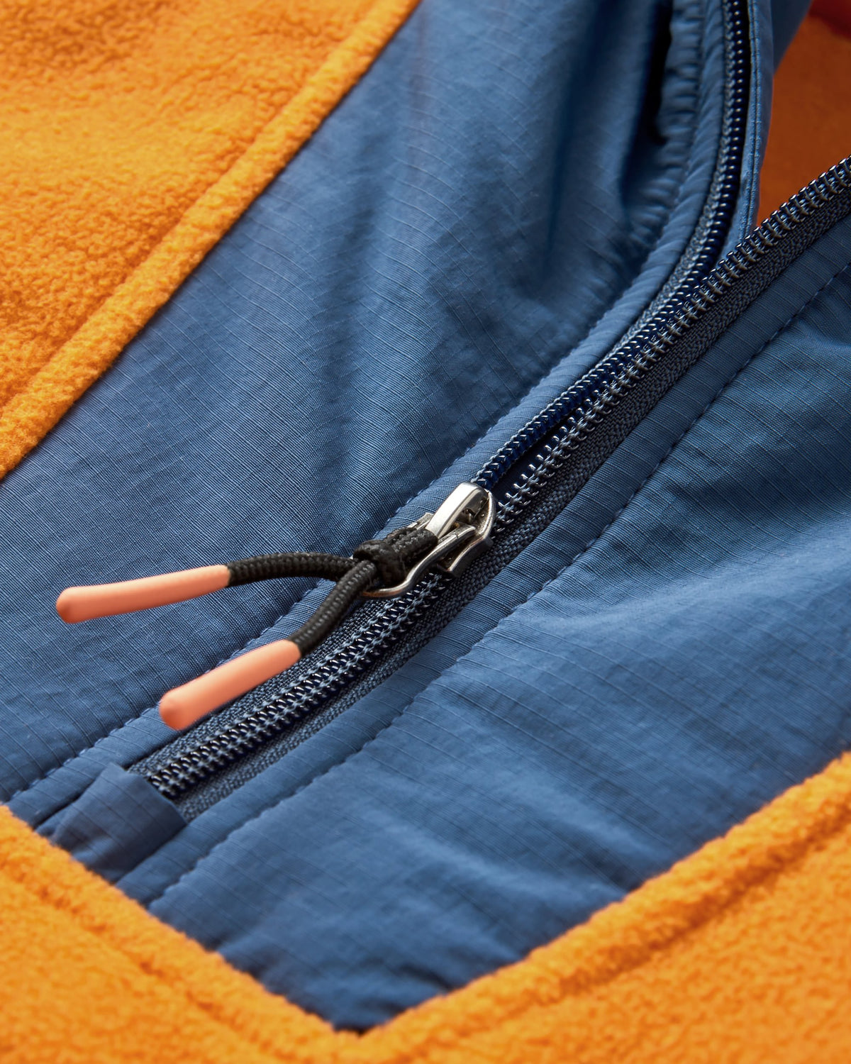 Alexander Hooded Polar Fleece - Sunrise Orange - Flatlay