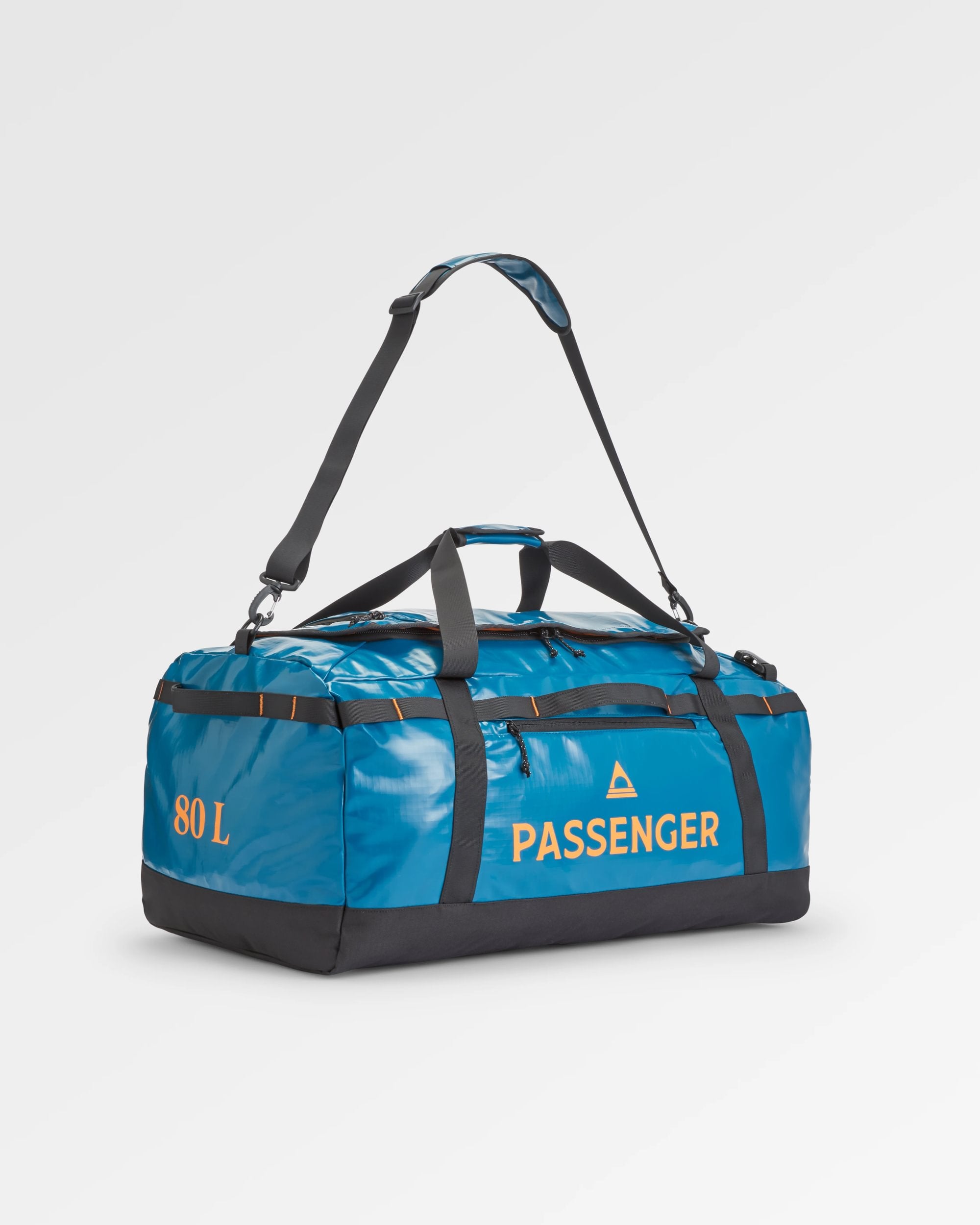 Roamer Recycled 80L Duffel Bag - Tidal Blue - Flatlay
