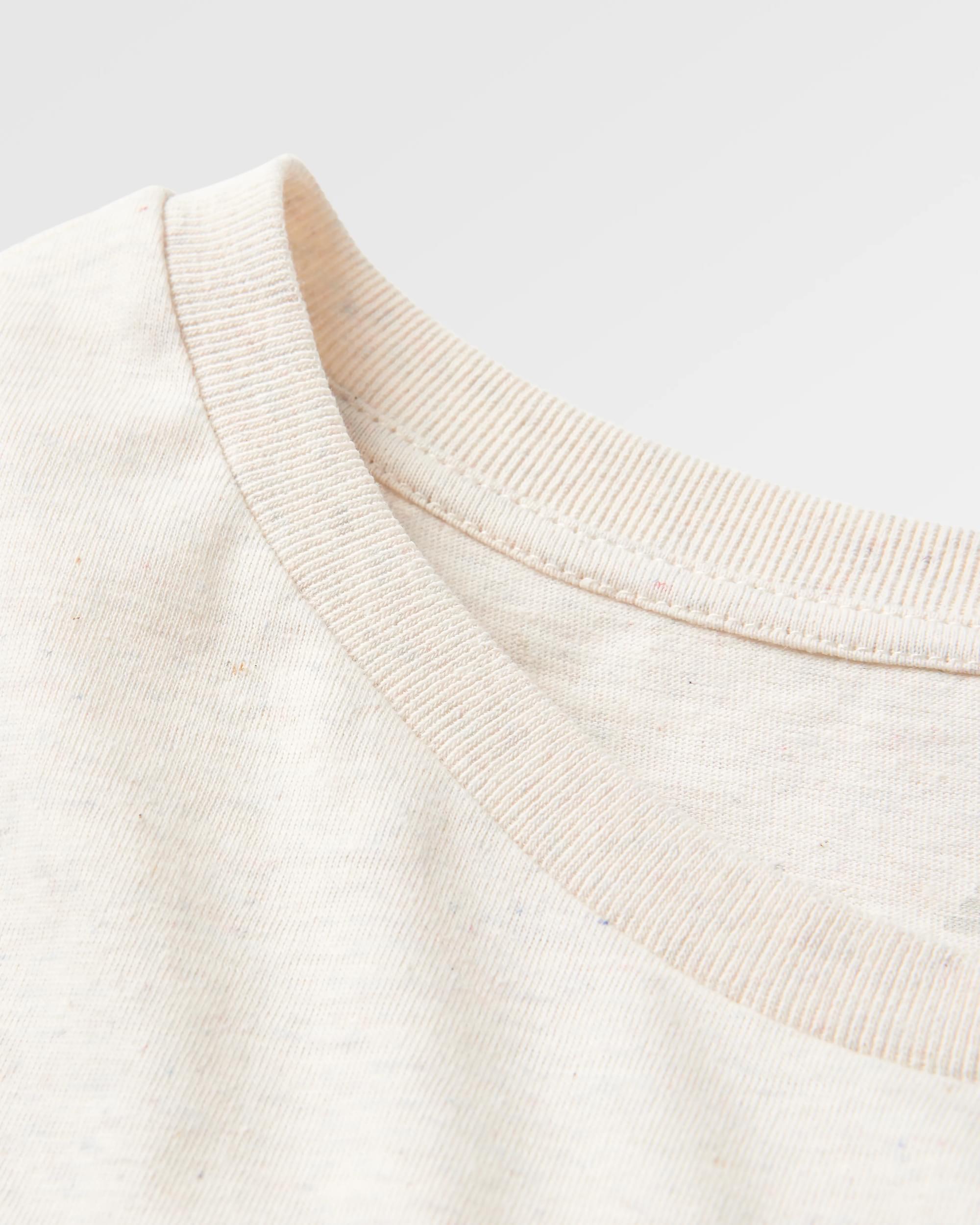 Breathe Recycled Cotton  LS T-Shirt - Milky Marl - Flatlay